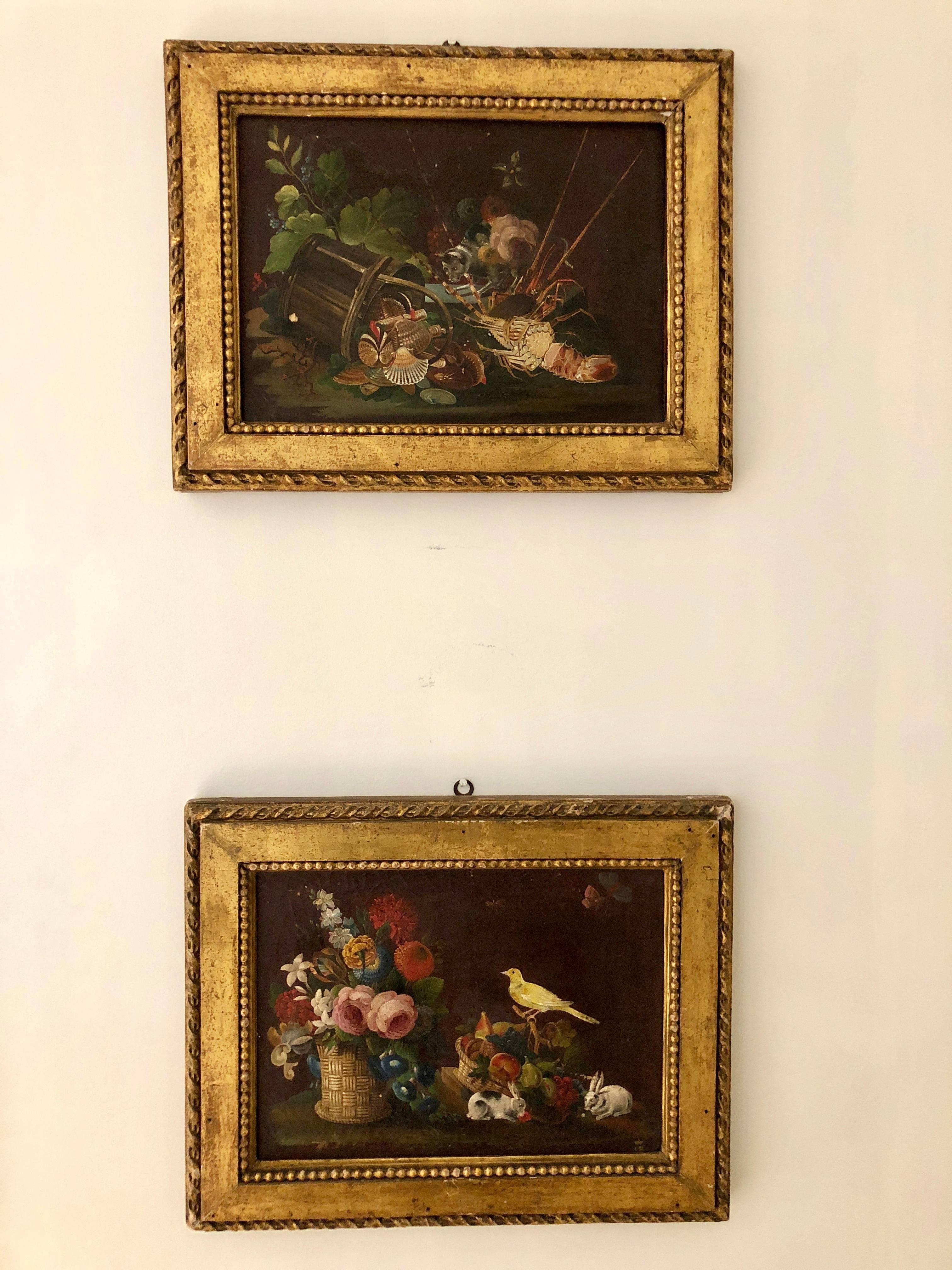 Toile Petite peinture à l'huile italienne en vente