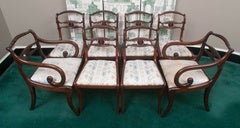 Set of Eight Regency Style Dining Room Chairs, circa 1890, England