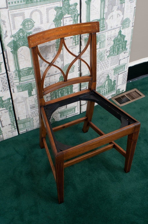 Set of Eight Regency Style Dining Chairs, England, circa 1945 1