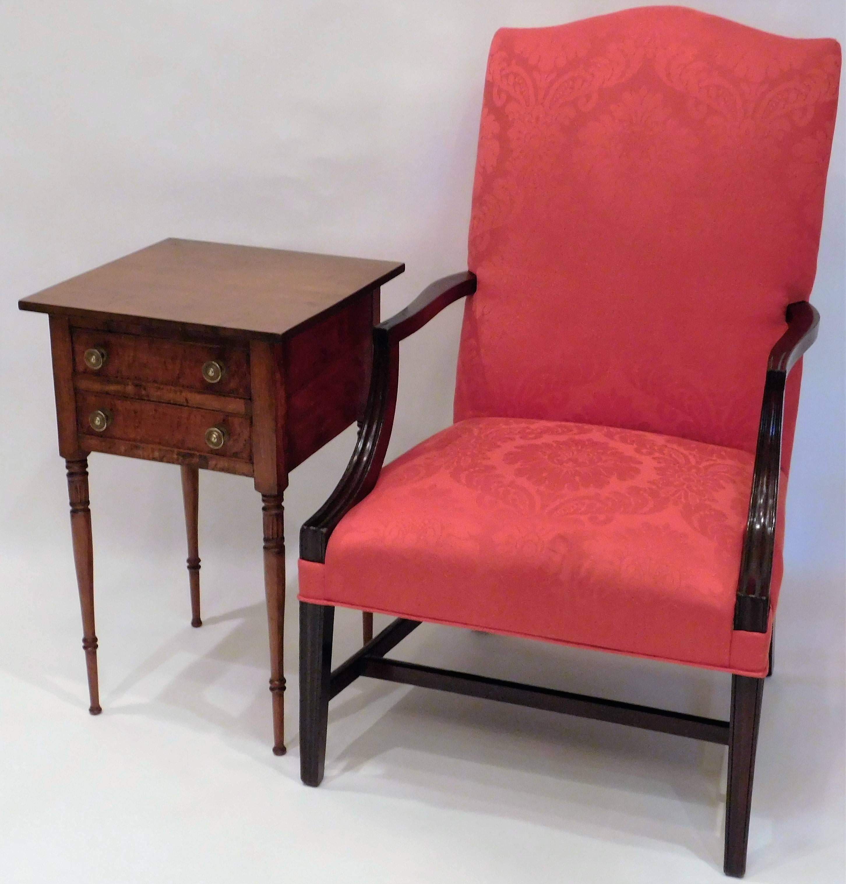 Federal Mahogany Lolling Chair, Massachusetts, circa 1805 2