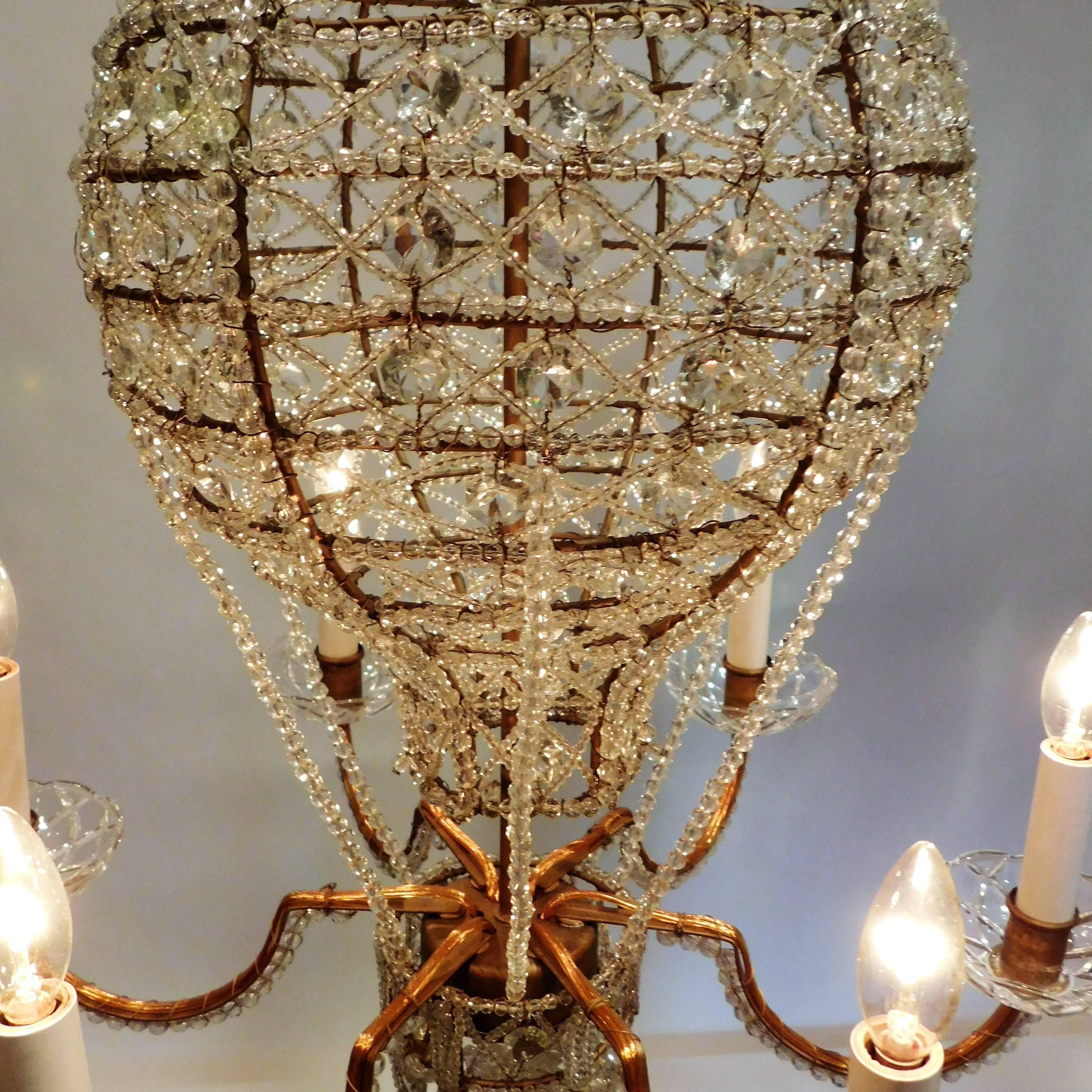 20th Century Mid-Century Italian Chandelier in the Form of a Hot Air Balloon