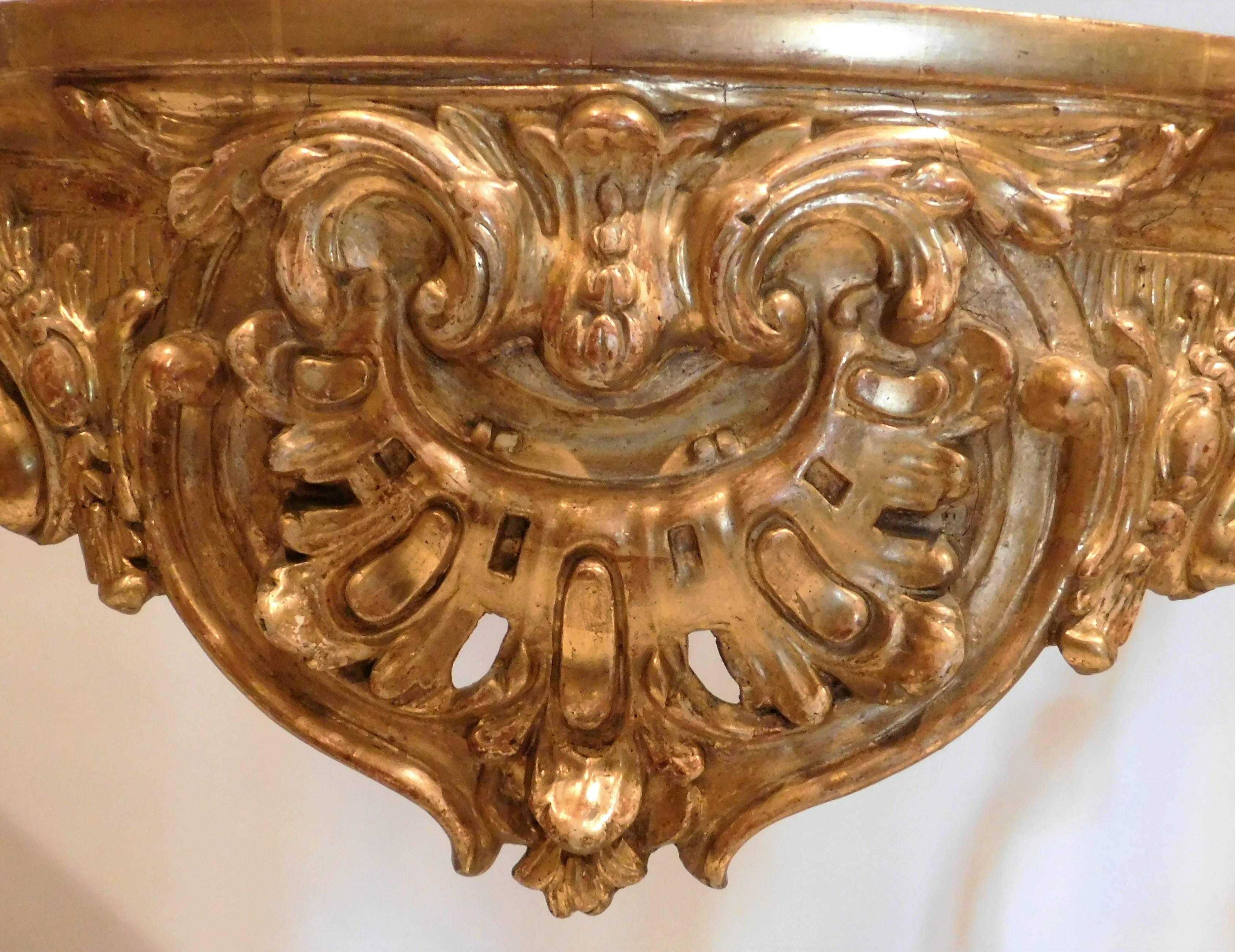 Louis XV Style Giltwood Console In Excellent Condition In Alexandria, VA