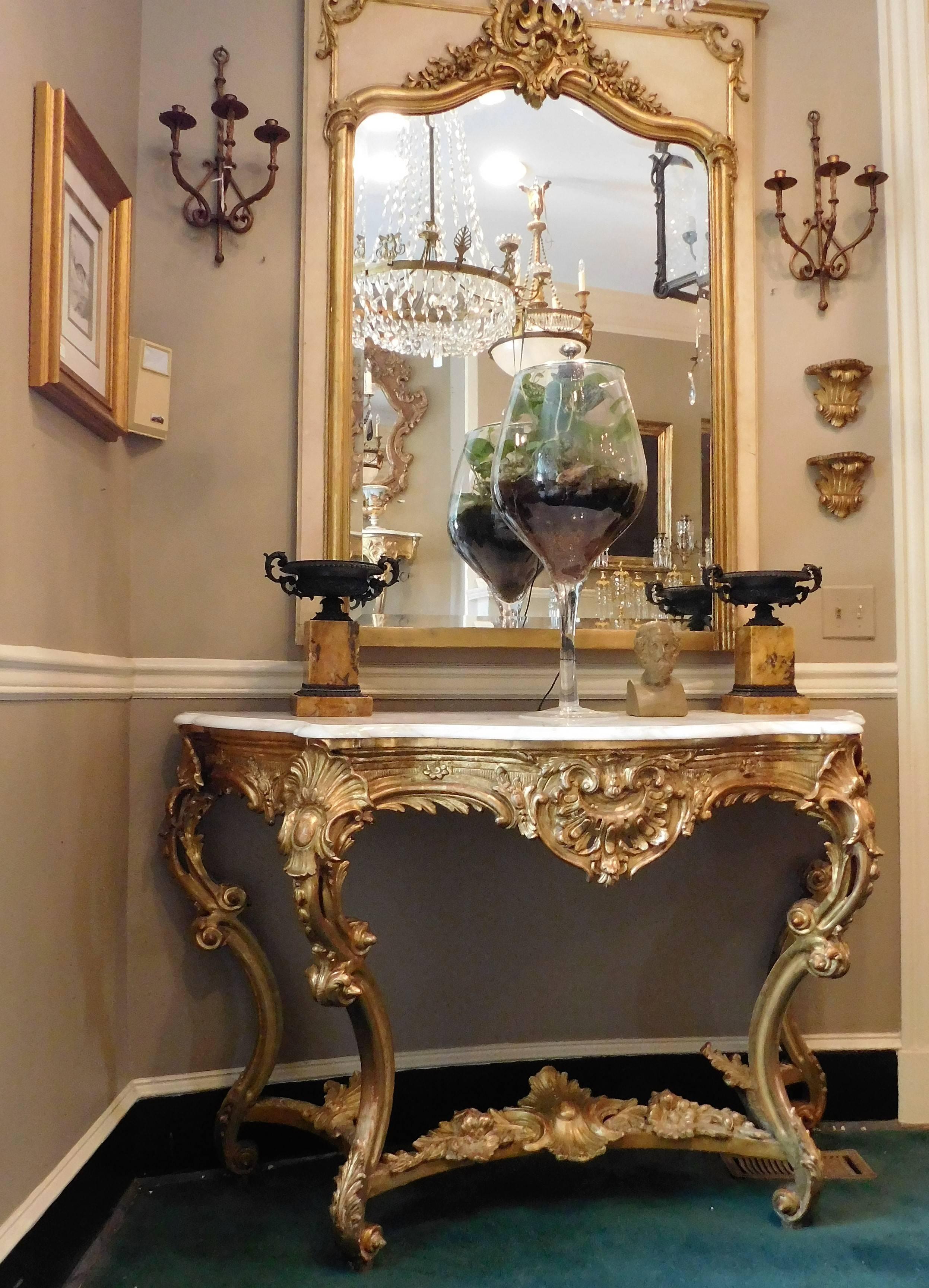 Louis XV Style Giltwood Console 5