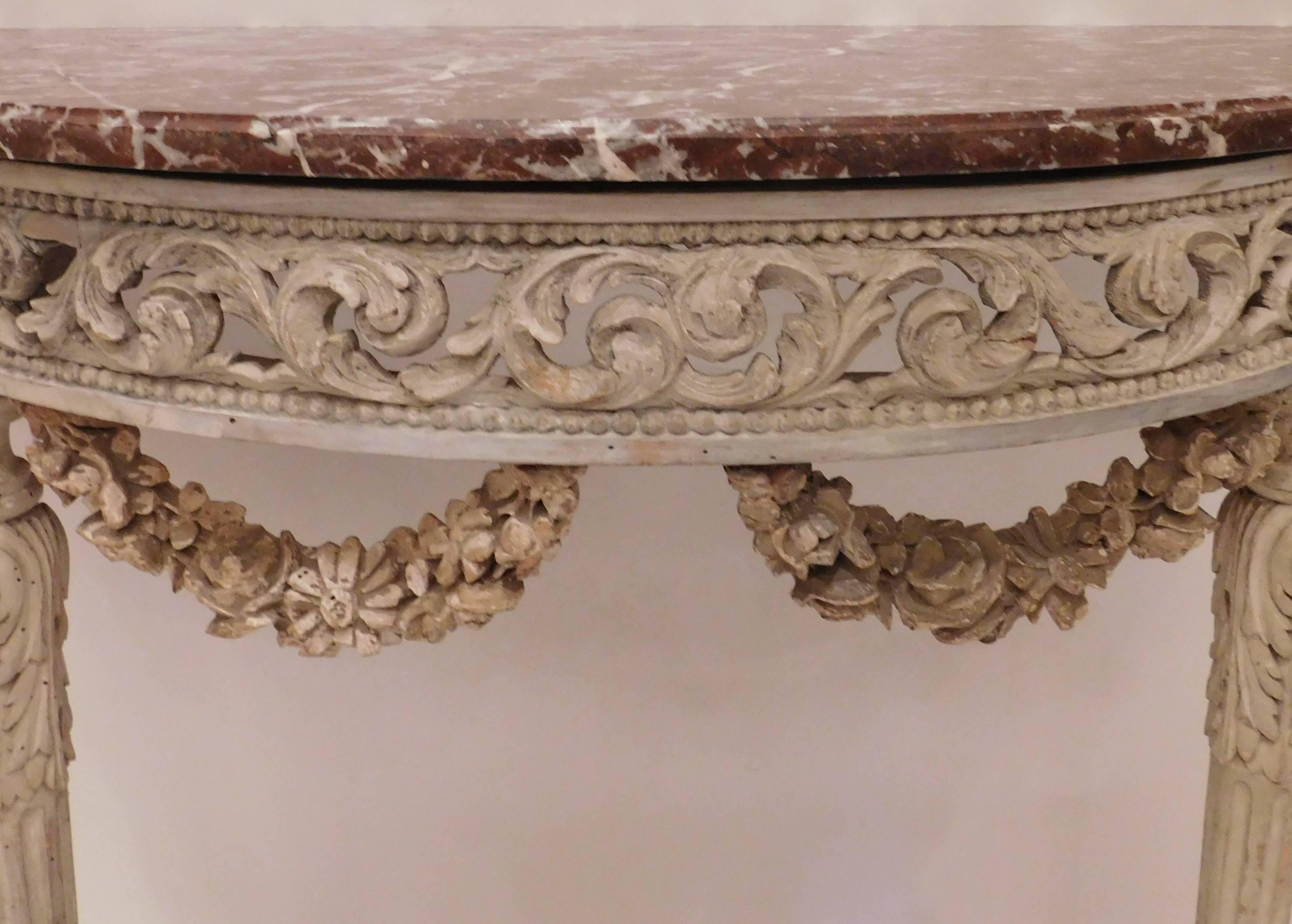 Louis XVI Style Painted Console In Excellent Condition In Alexandria, VA