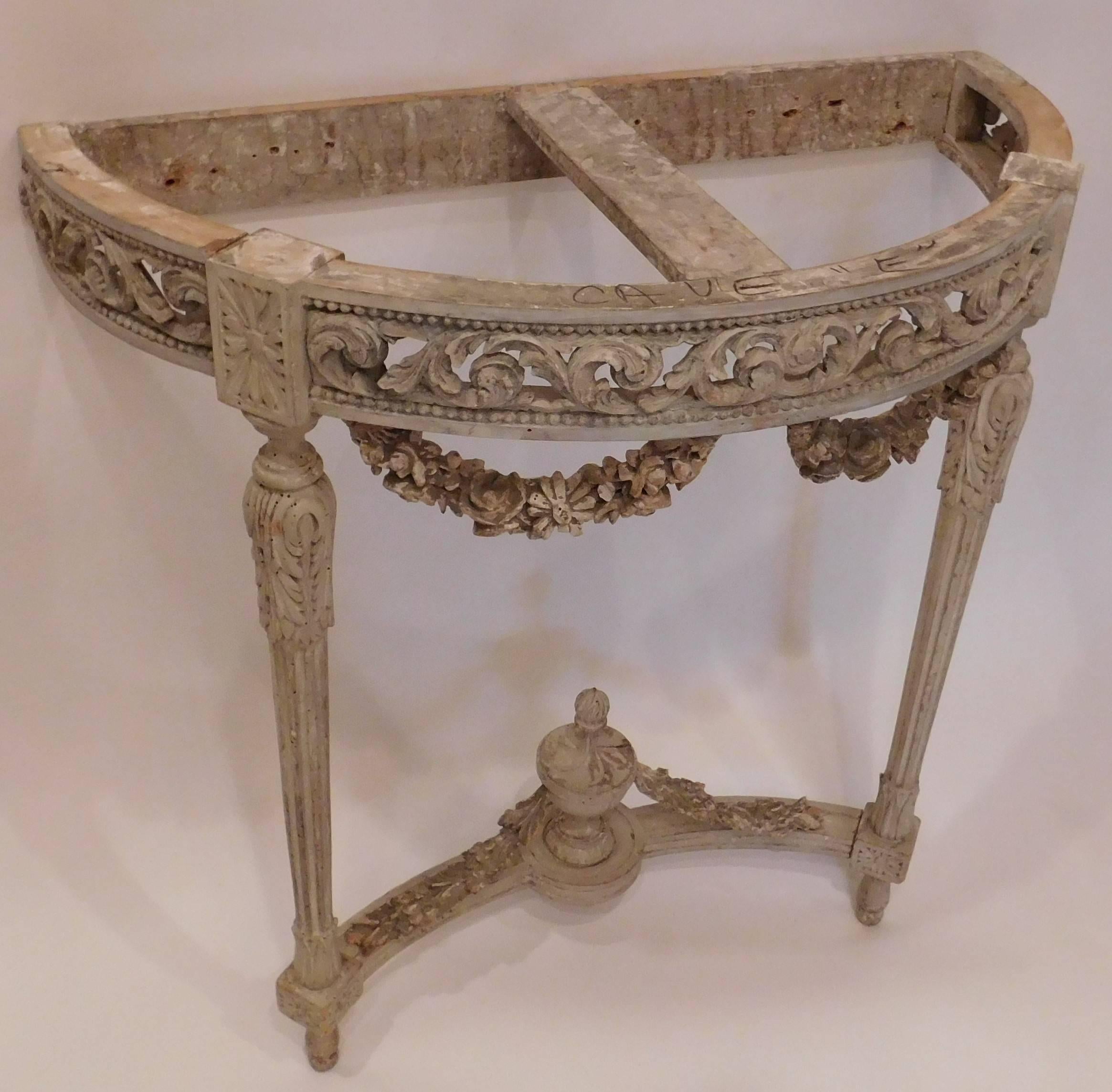 Louis XVI Style Painted Console 2