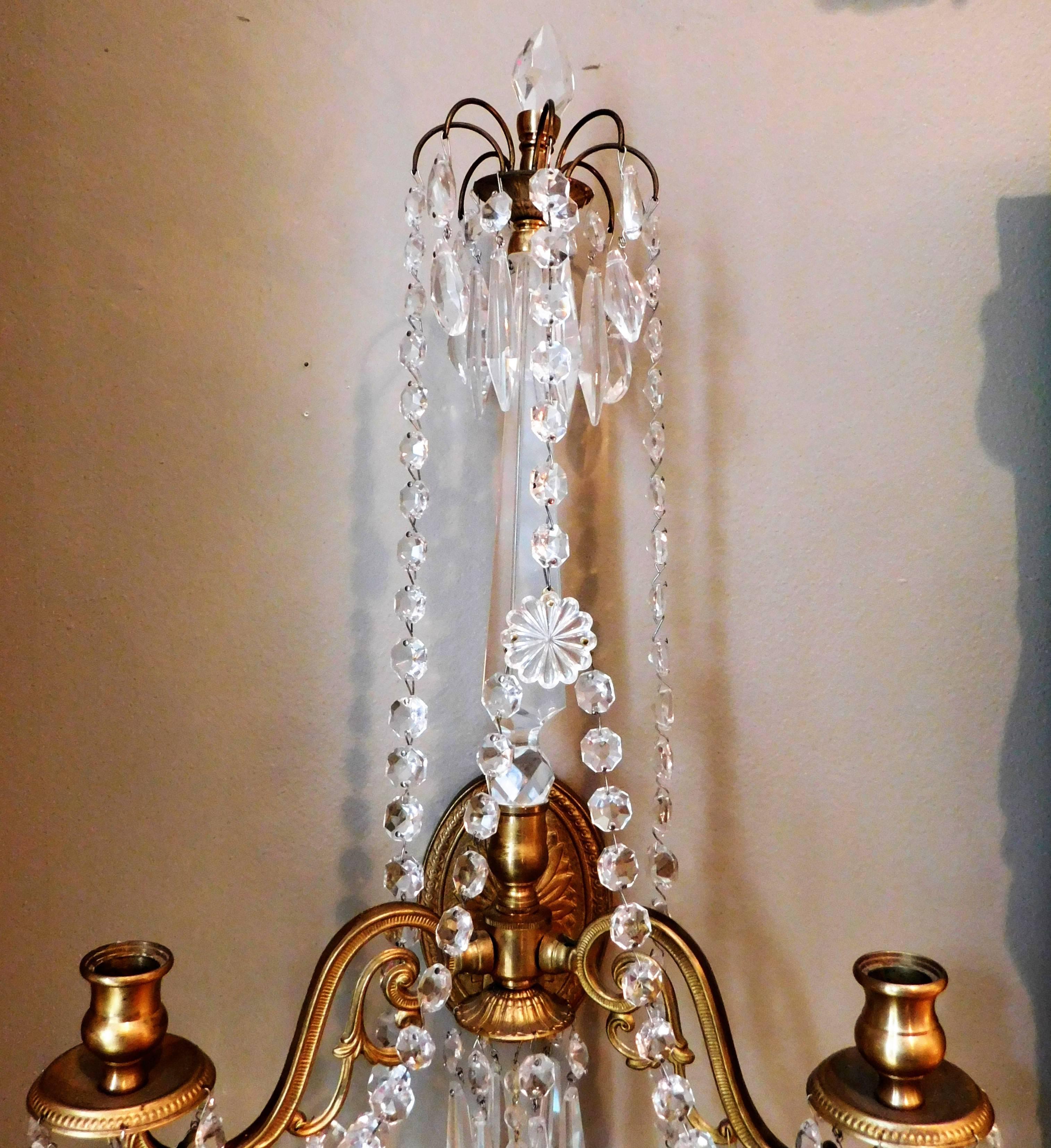 Pair of Regency Style Sconces For Sale 1