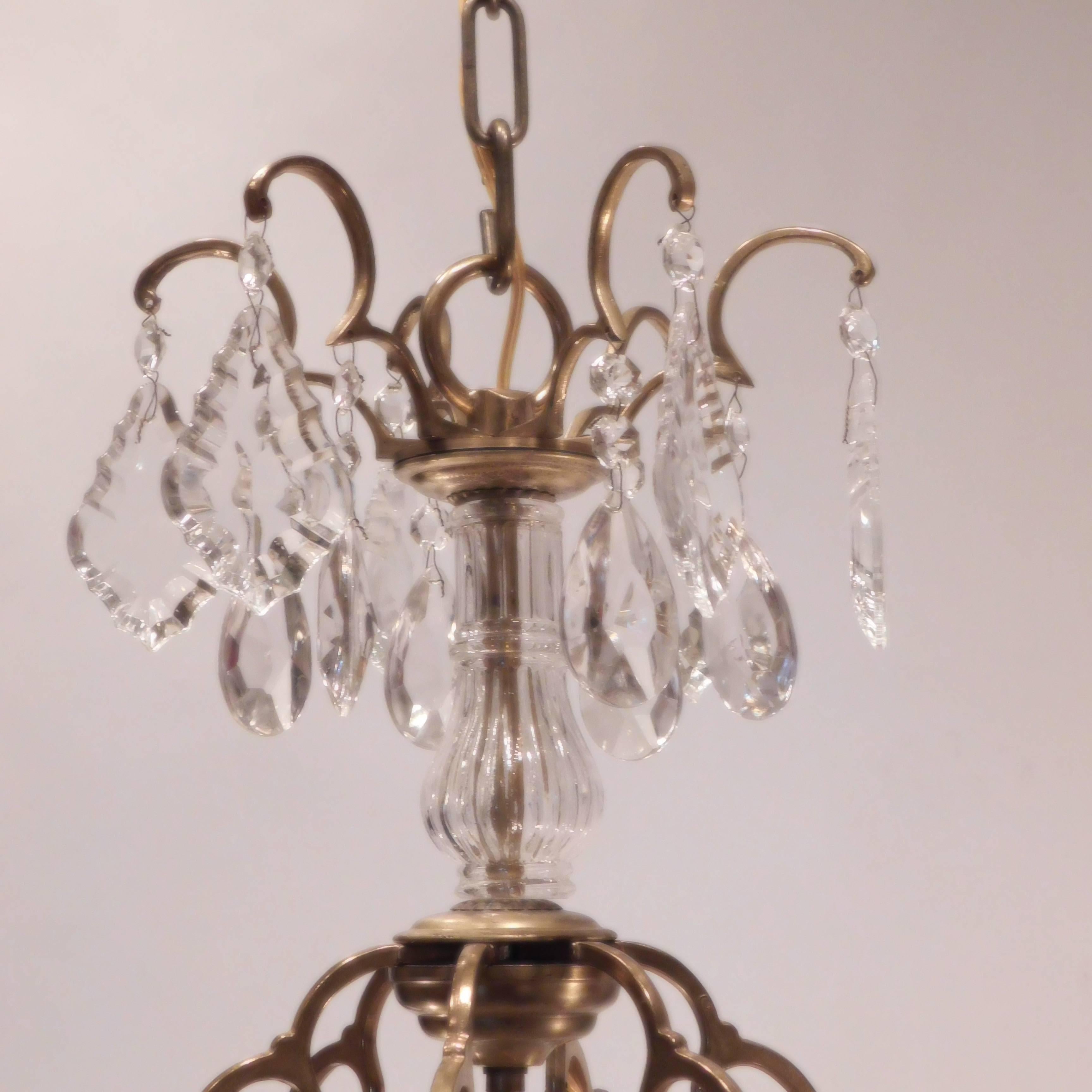20th Century Louis XV Style Six-Light Chandelier, France