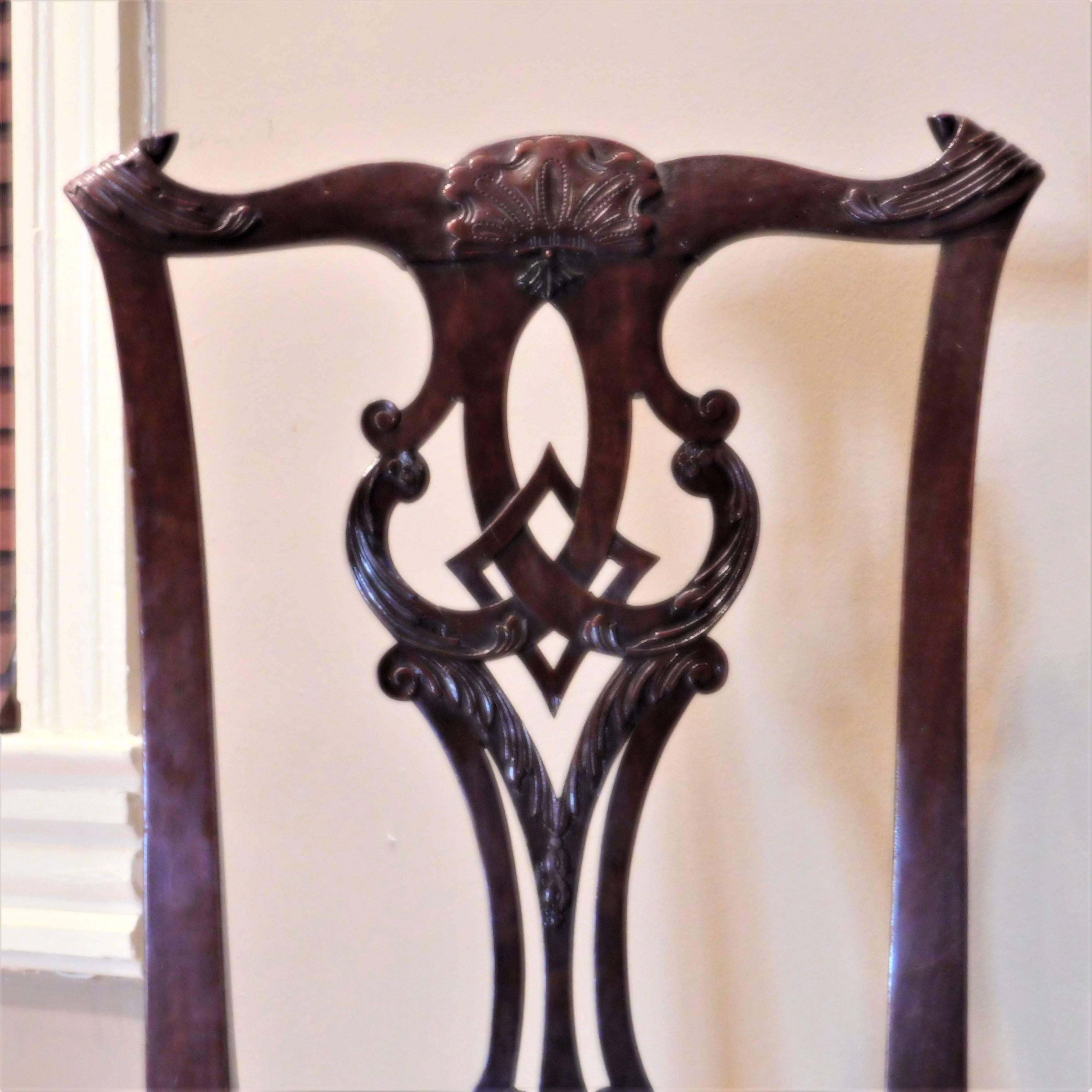 Set of Six Chippendale Style Chairs, circa 1795 5