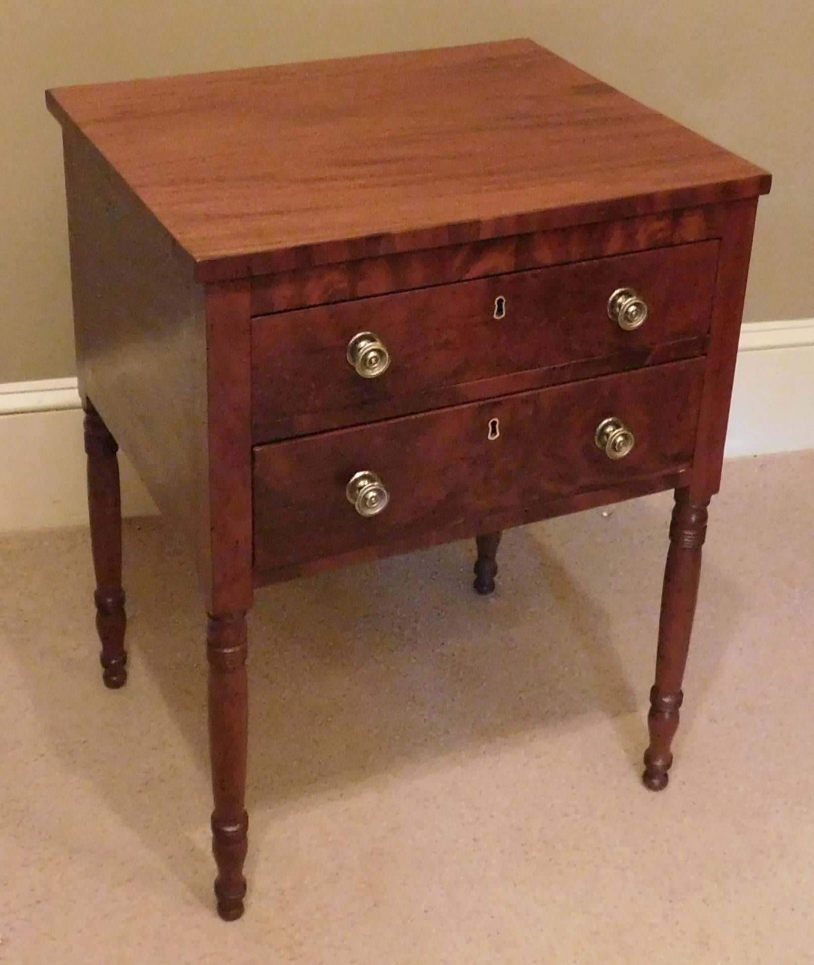 19th Century Federal Two-Drawer Stand