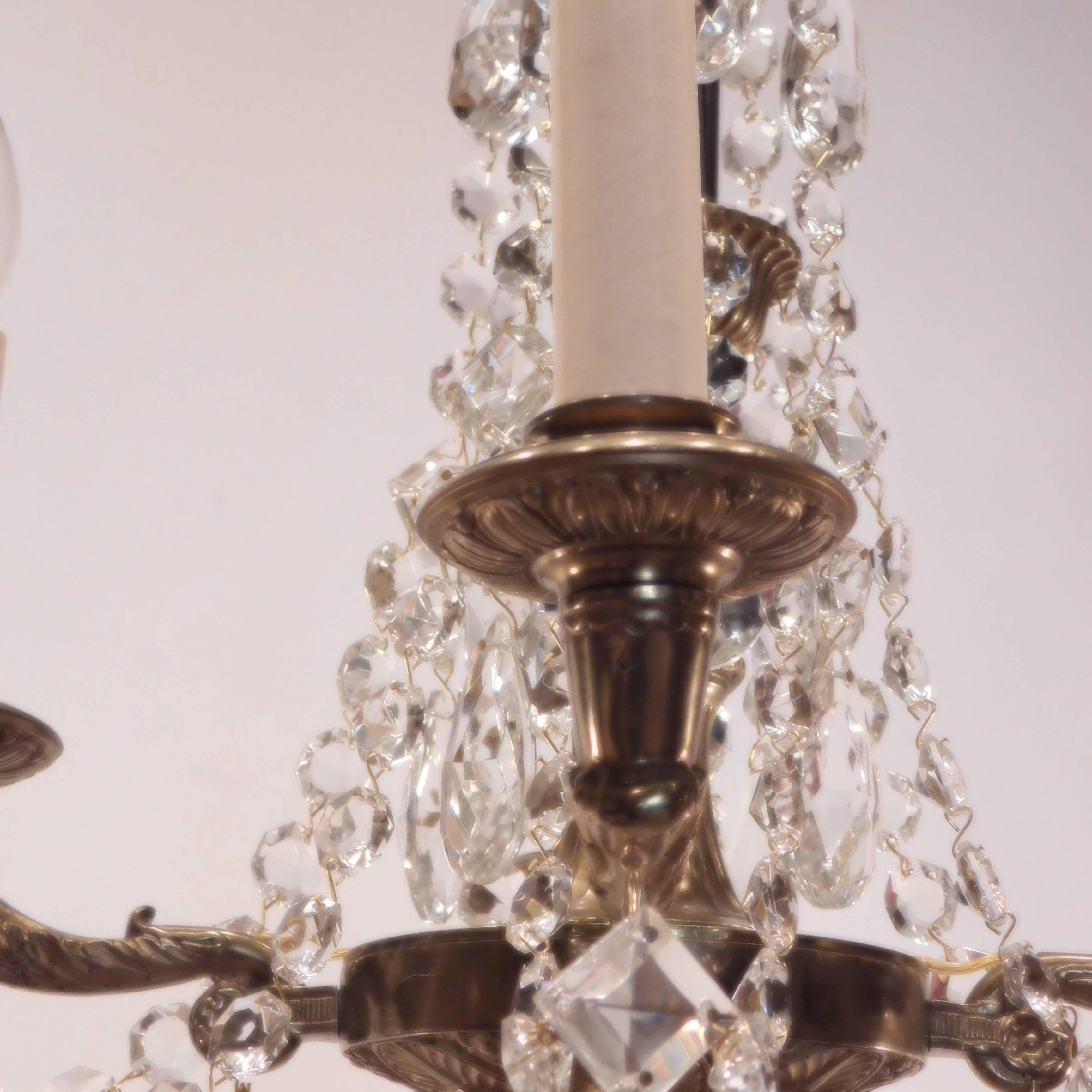 20th Century Neoclassical Four-Light Petite Chandelier, Sweden