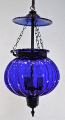 Cobalt Blue Pumpkin Lantern