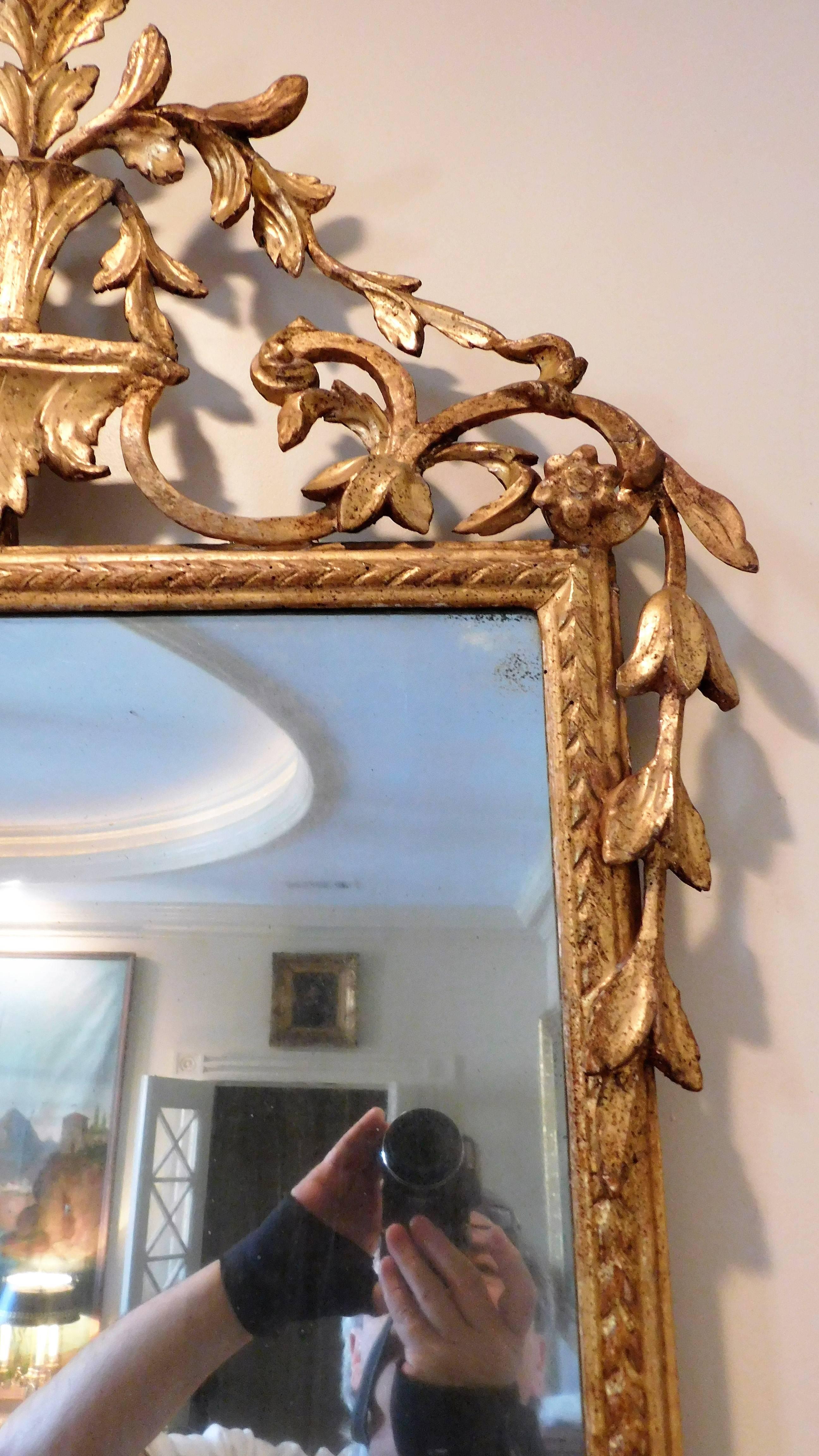 Late 18th Century 18th Century Neoclassical Italian Mirror For Sale