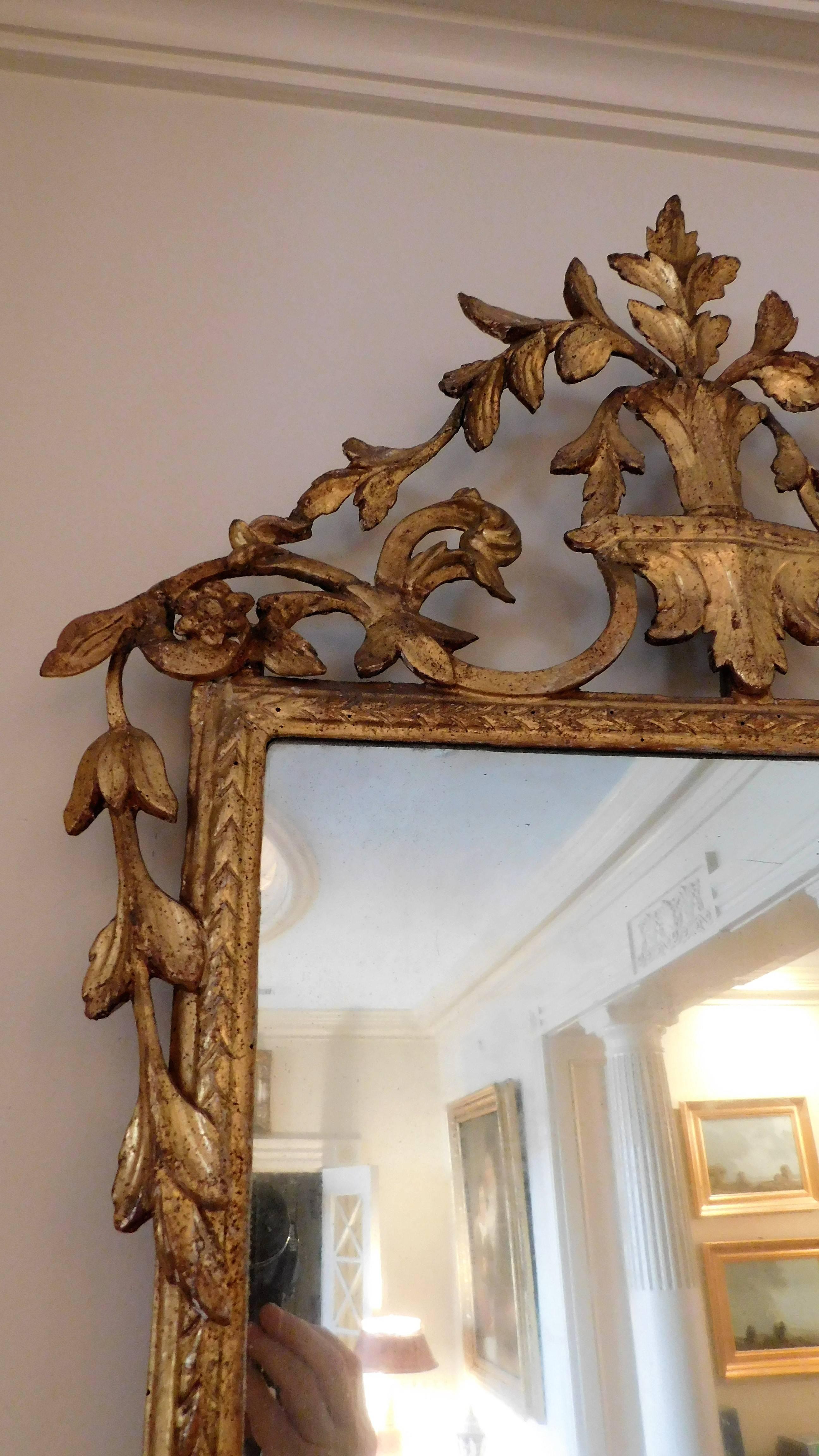 18th Century Neoclassical Italian Mirror For Sale 1