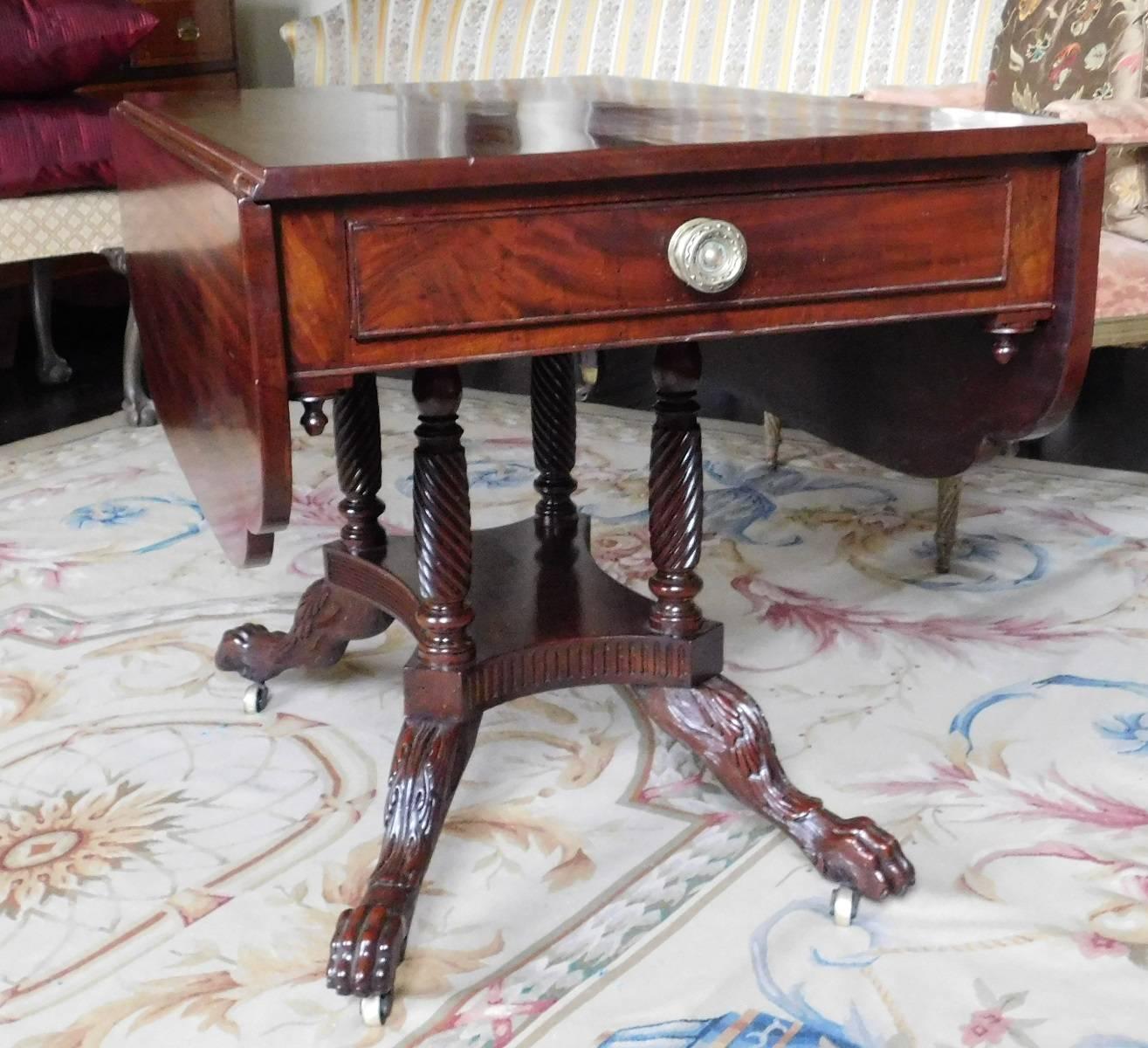 antique duncan phyfe drop leaf table