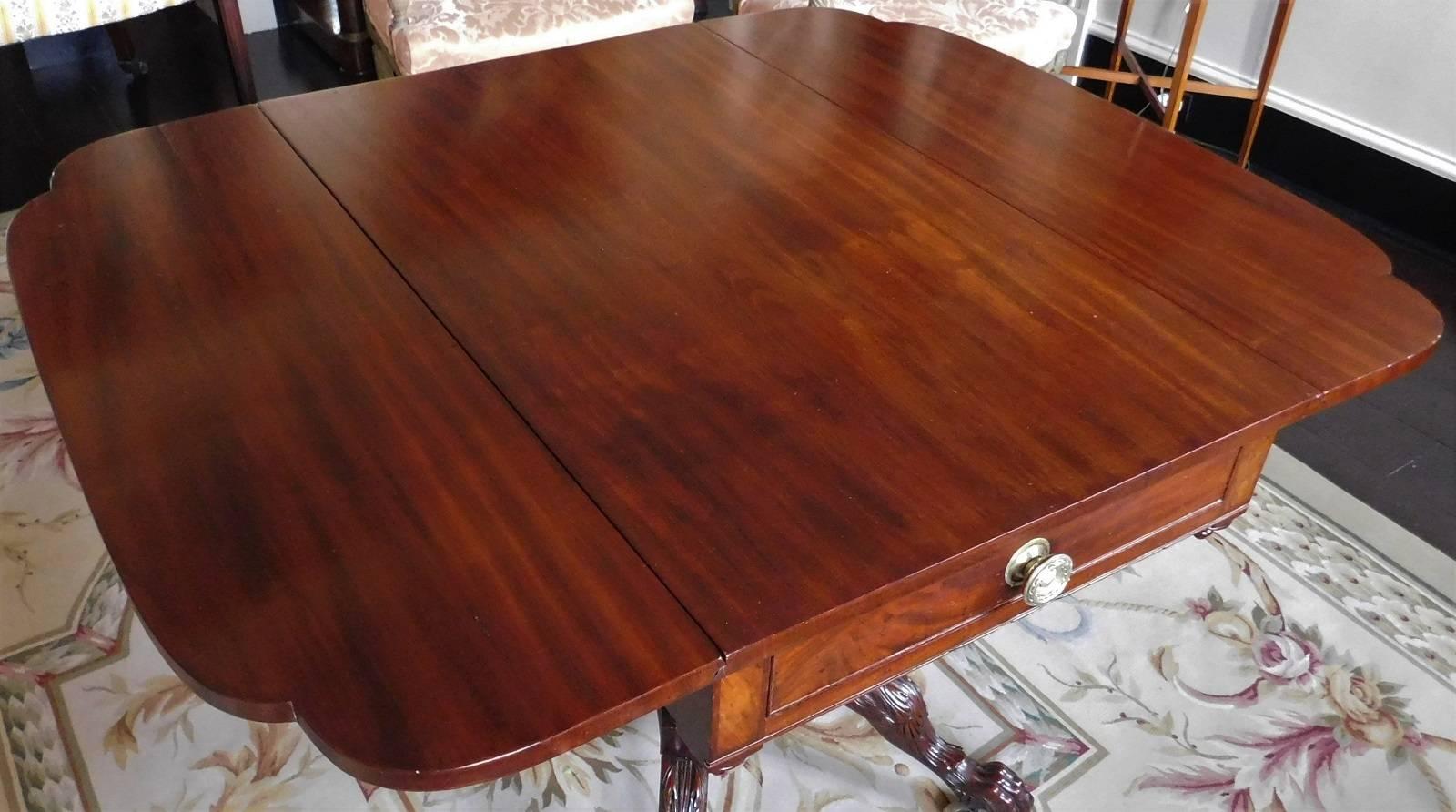 High Federal Drop-Leaf Table, Duncan Phyfe 1
