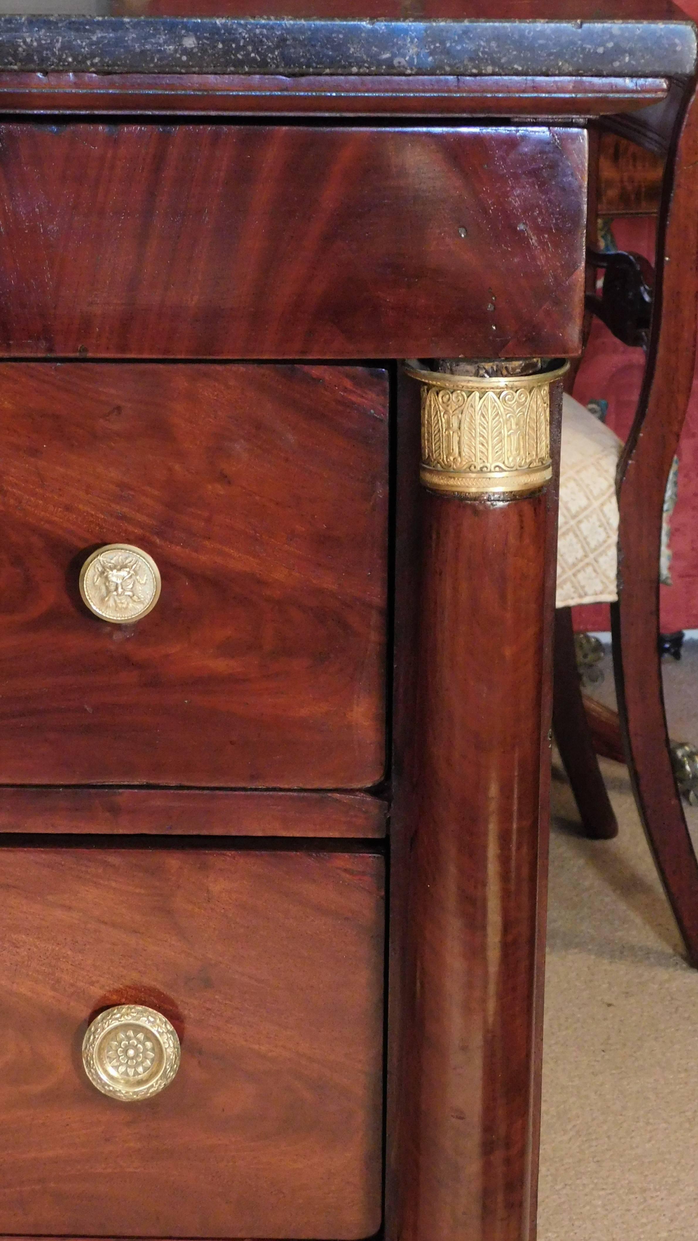 Napoleon III Empire Style Four Drawer Commode/Chest In Excellent Condition For Sale In Alexandria, VA