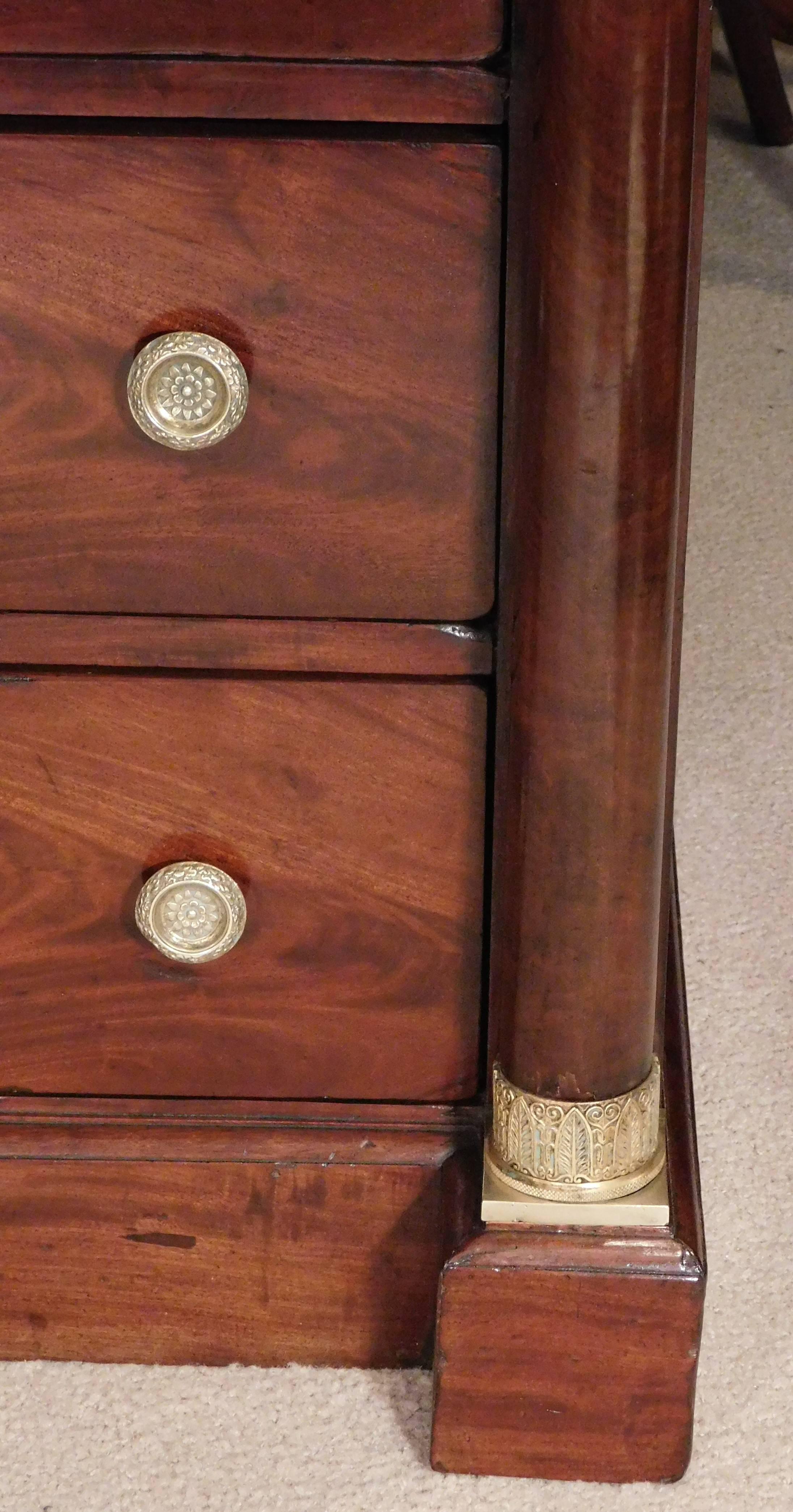 19th Century Napoleon III Empire Style Four Drawer Commode/Chest For Sale