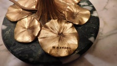 Pair of Nicholas Haydon Gilt Brass Naturalistic Lamps, circa 1940