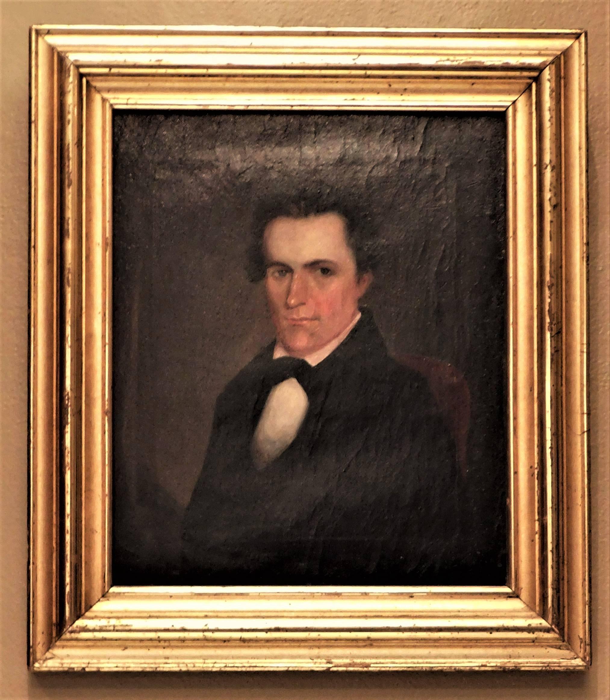 Small Portrait, Oil on Canvas, American, circa 1835 For Sale 1