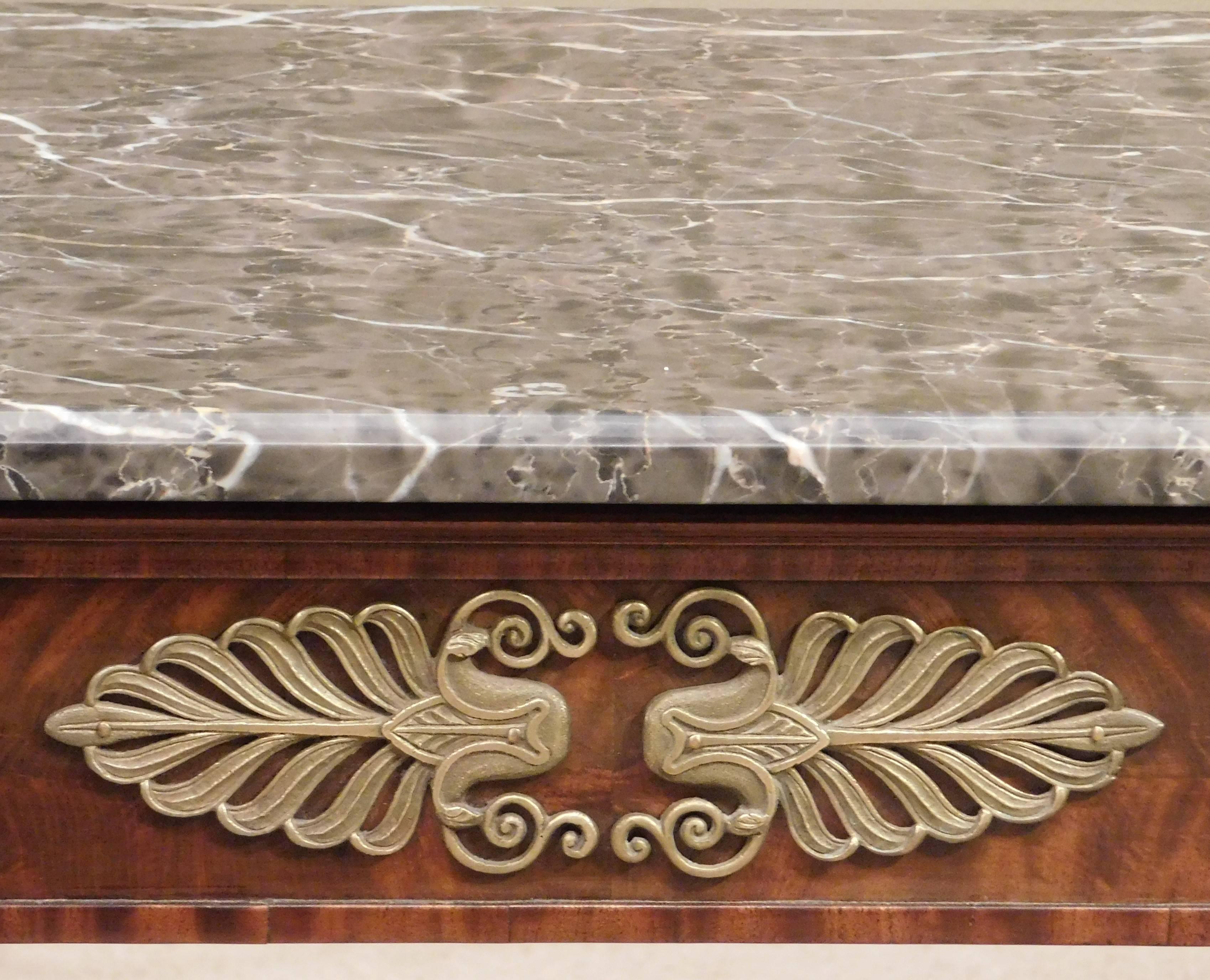 Napoleon III Marble-Top Empire Style Console, France, circa 1870 For Sale 2