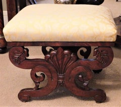 American Classical Ottoman, New York, circa 1825