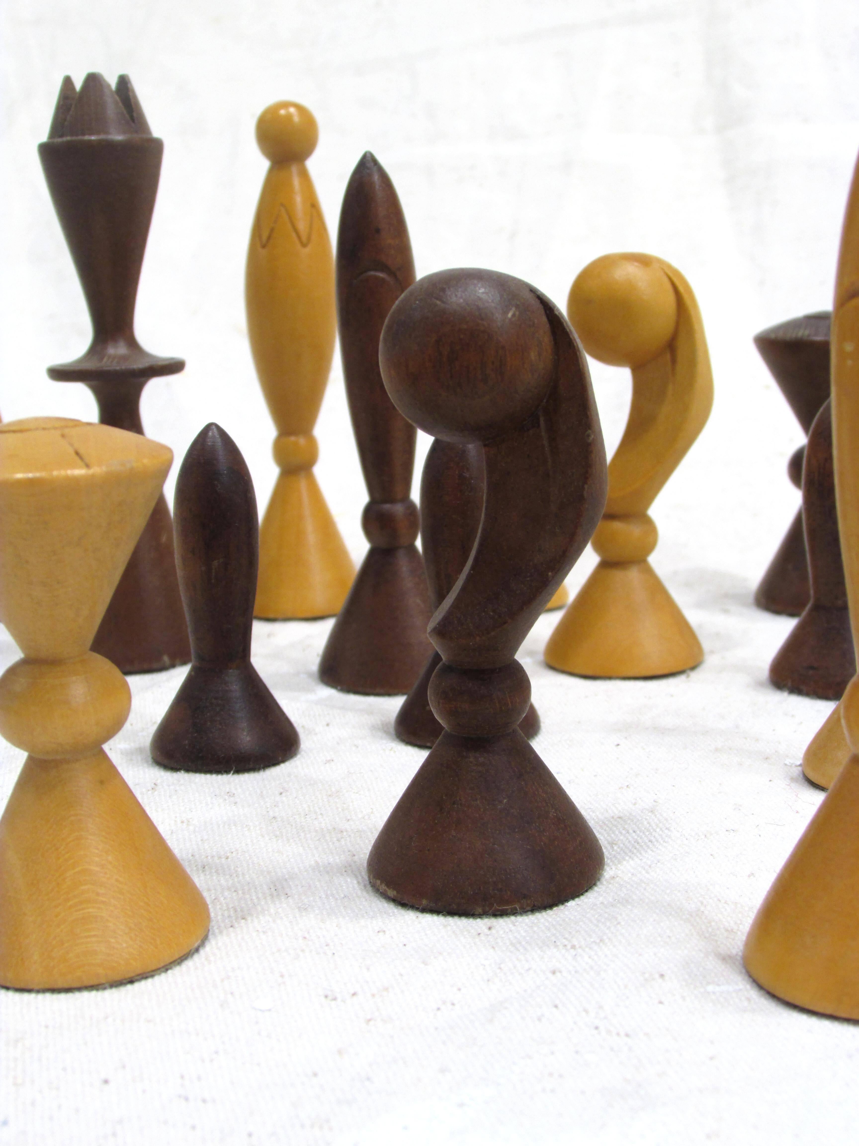Mid-20th Century Space Age Chess Set by Anri