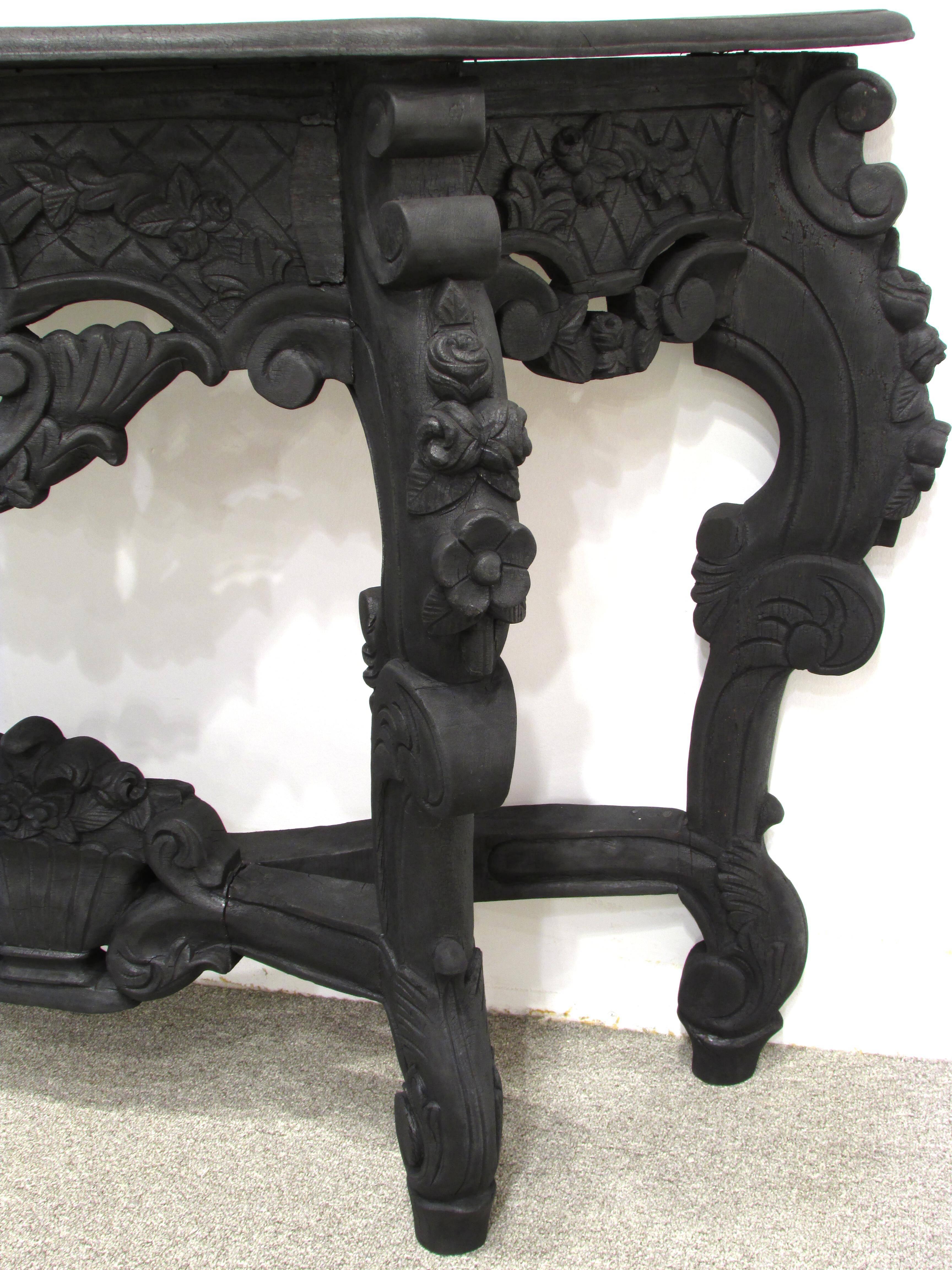 Charred Louis XV Style Console 1