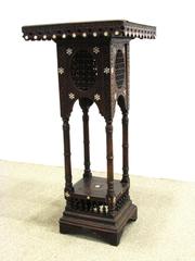 Syrian Moorish Inlaid Pedestal