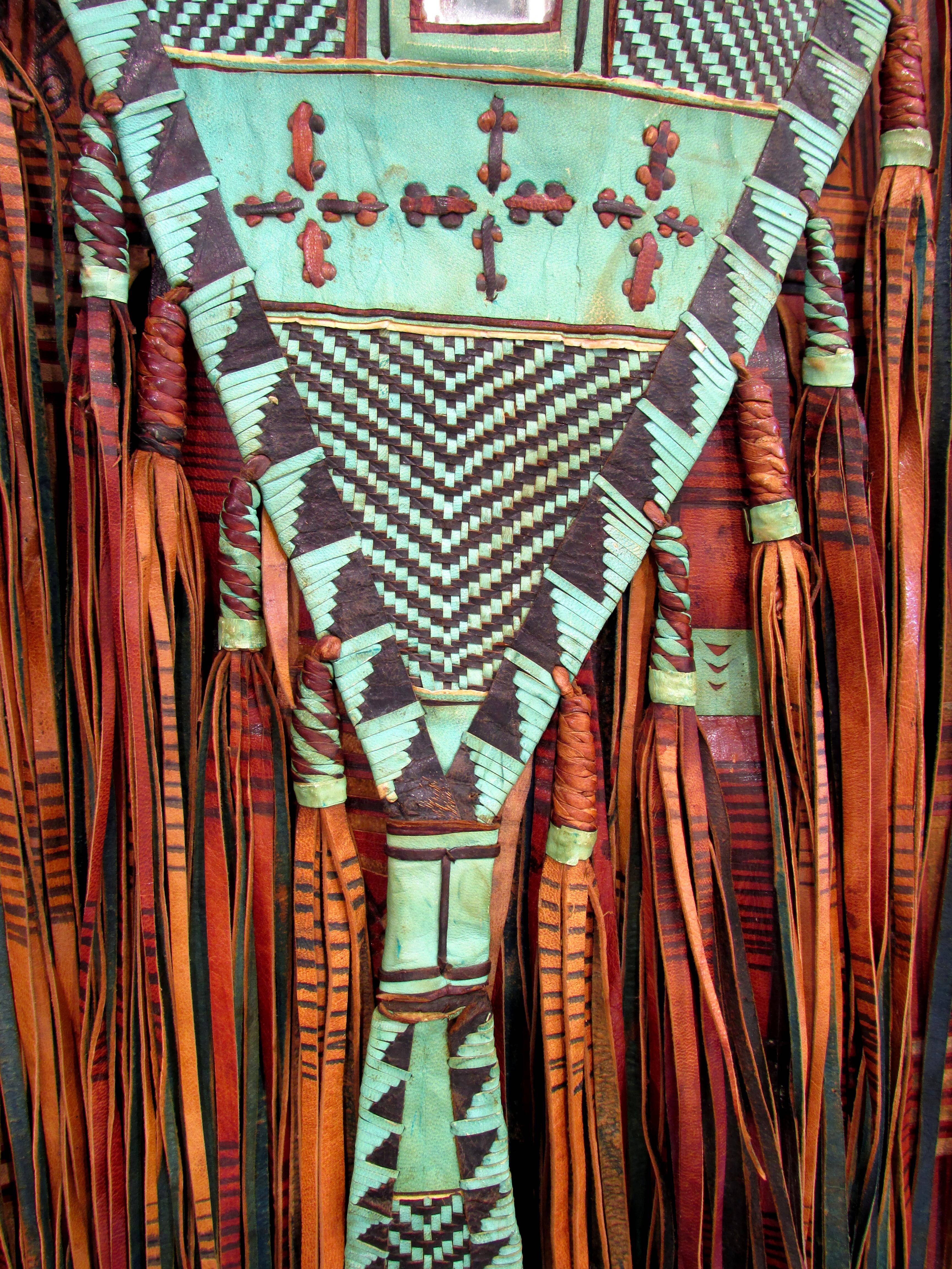 Mid-20th Century Vintage Hippie Fringe Leather Handbag from Tuareg, Nigeria