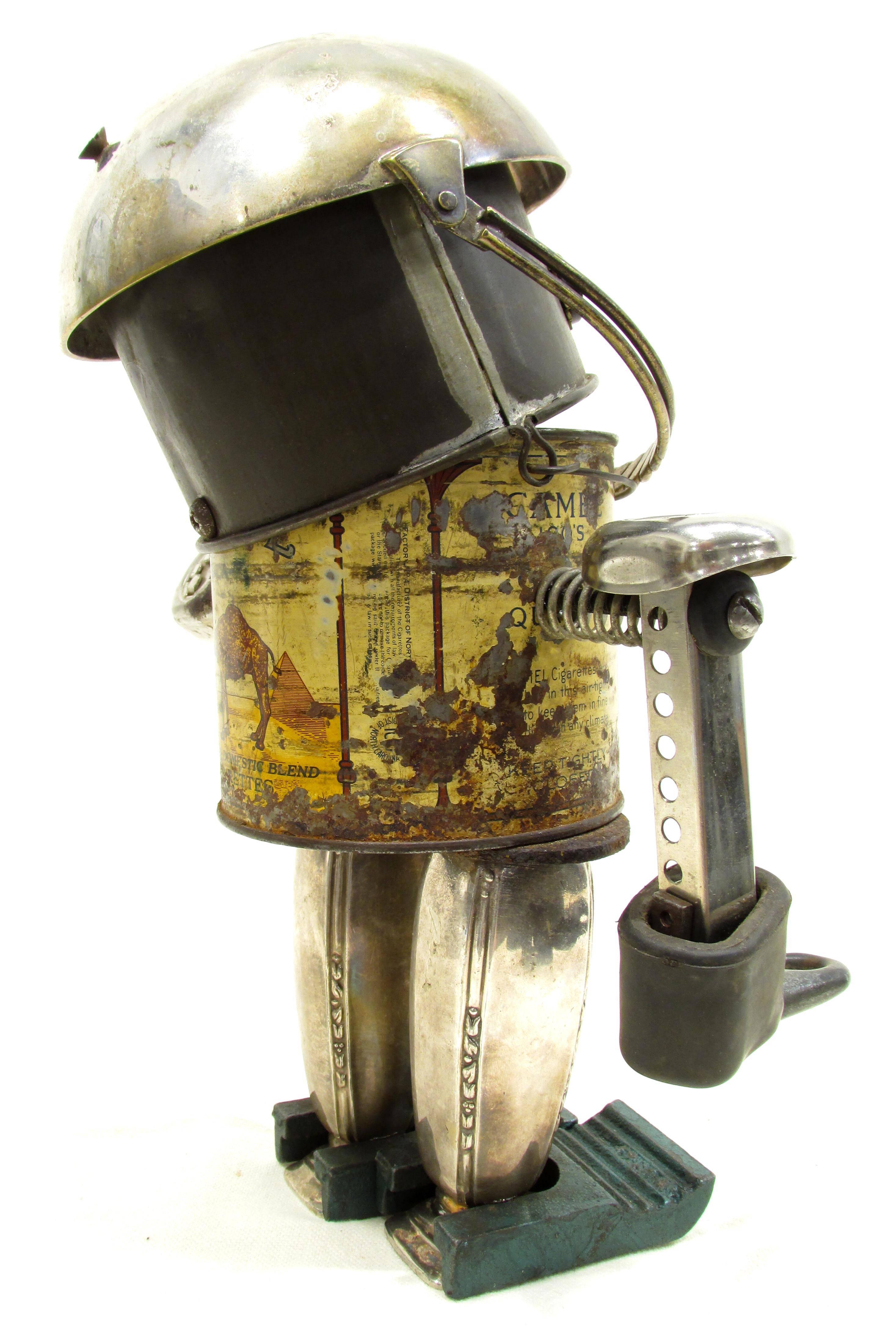 Late 20th Century Camel Cigarettes Found Object Robot