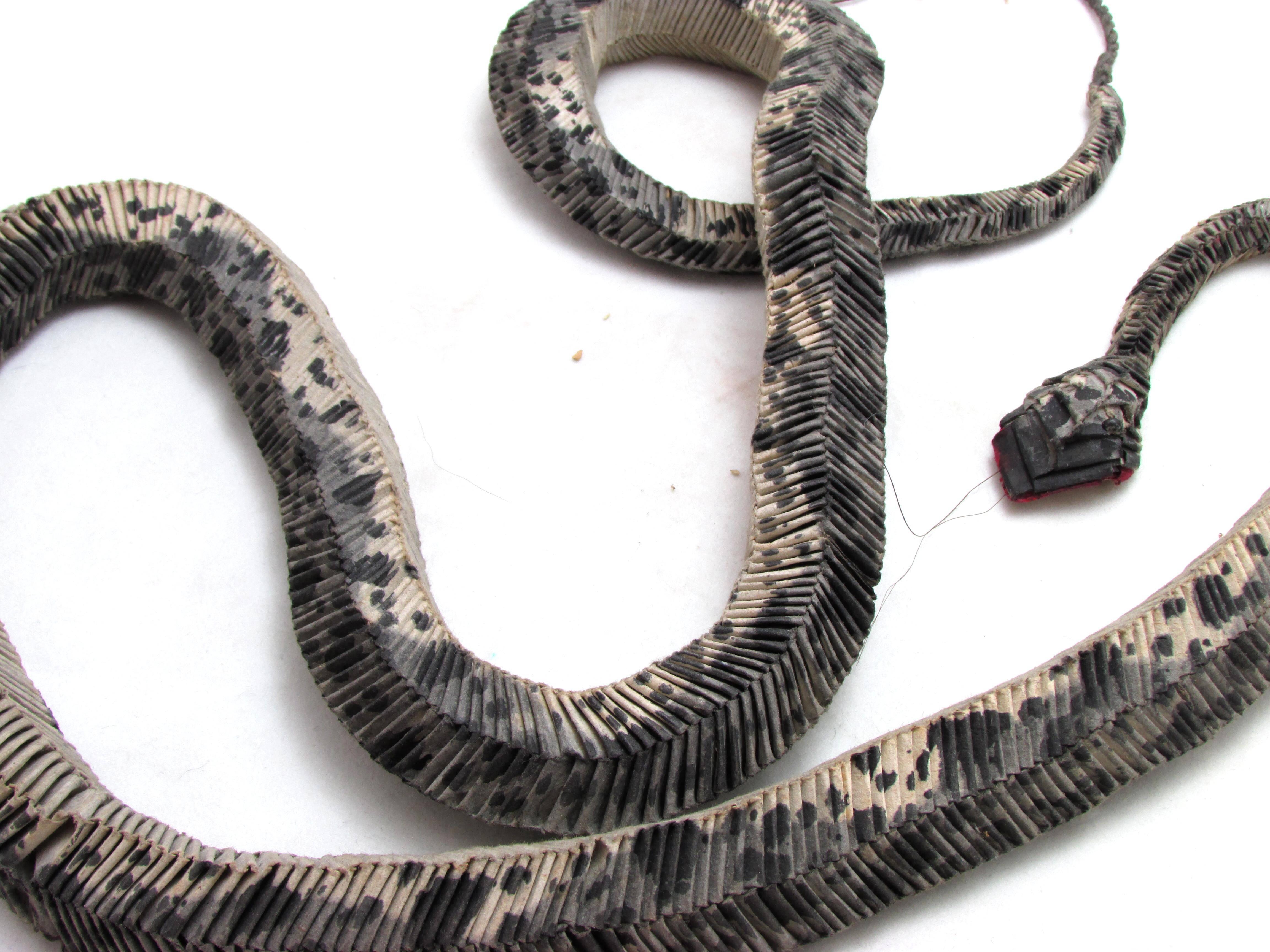 20th Century Mingei Folded Paper Snake For Sale