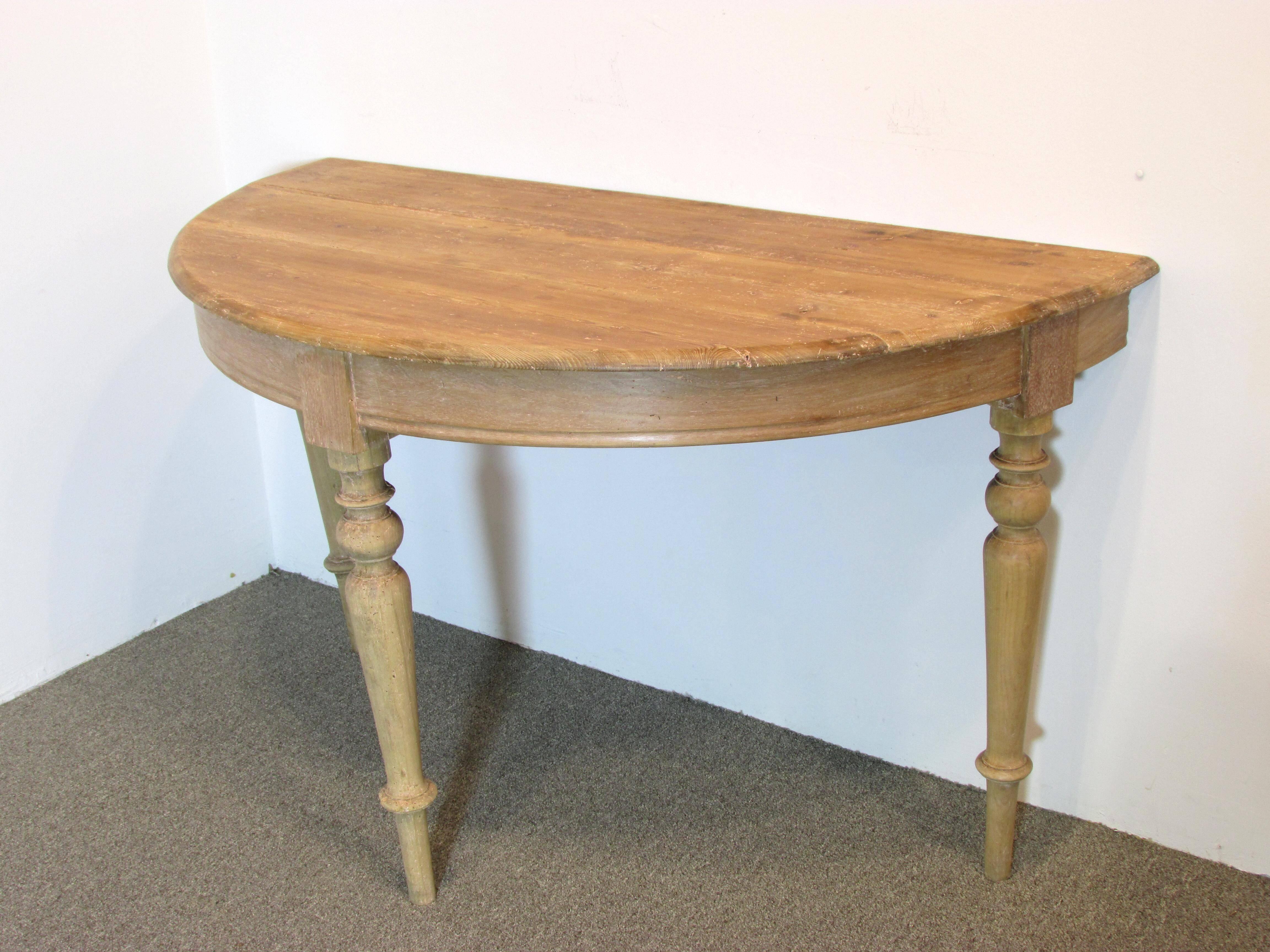 American Pair of Demilune Tables For Sale