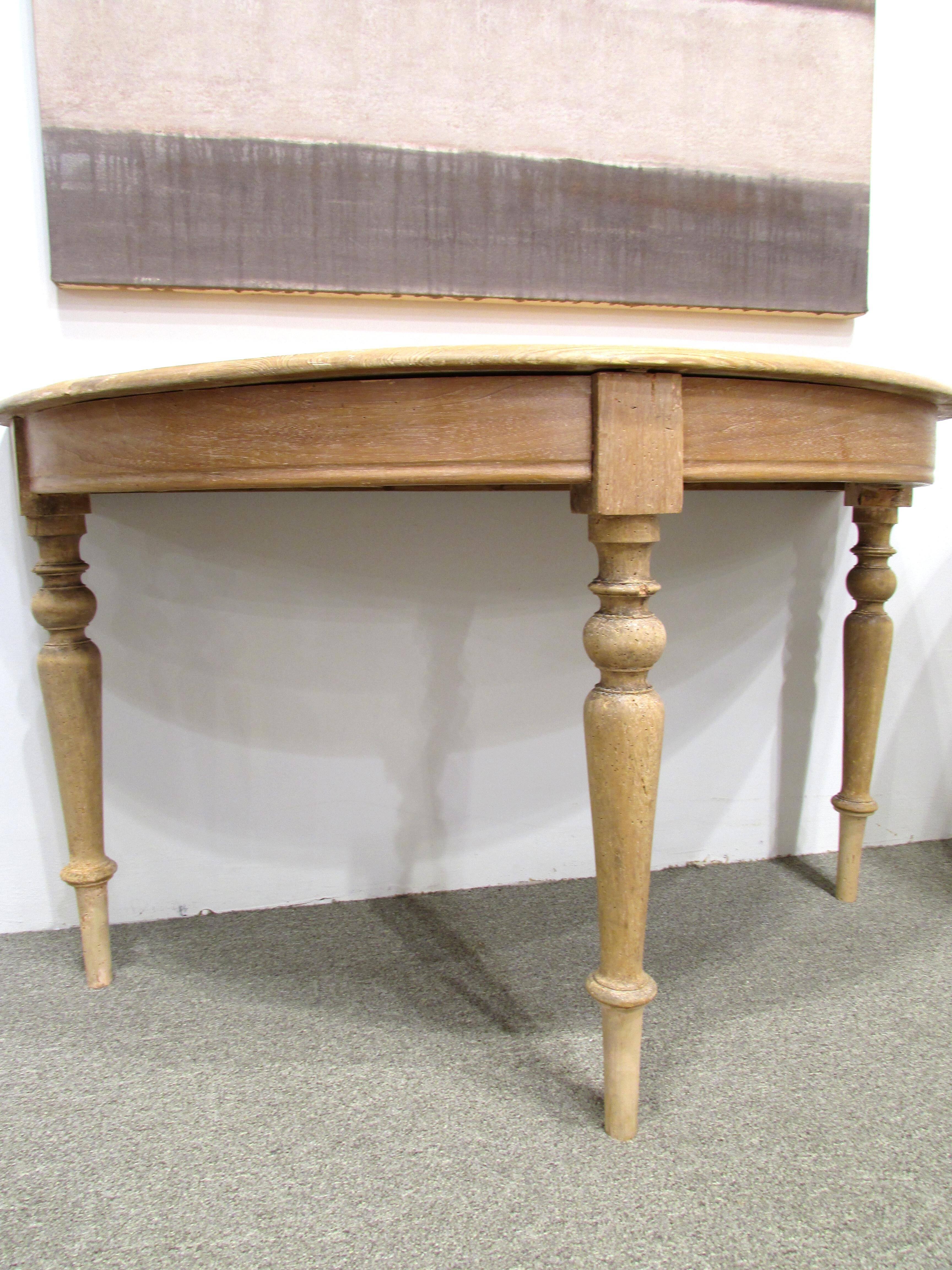 19th Century Pair of Demilune Tables For Sale