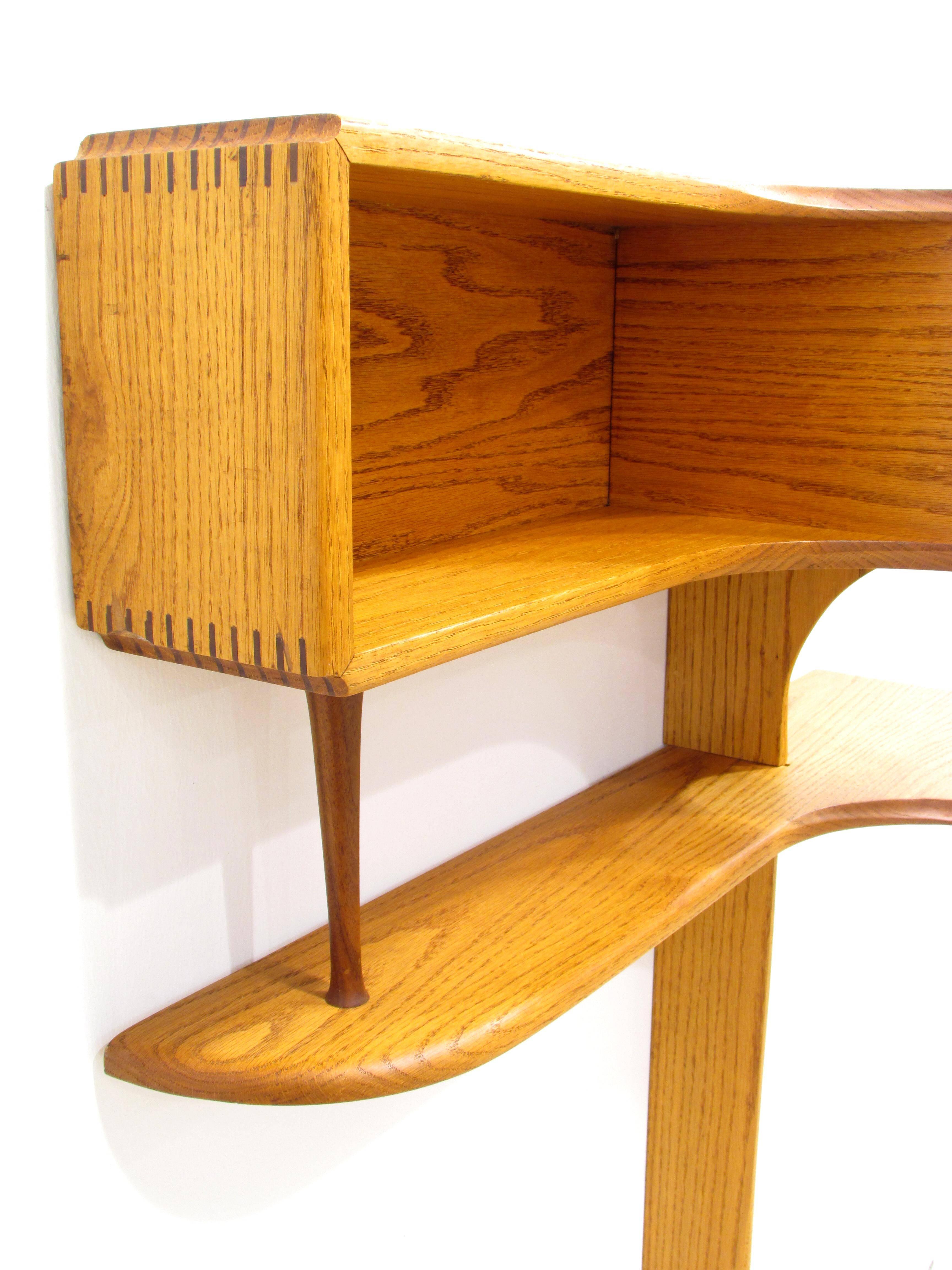 Mid-20th Century American Craft Modern Hanging Shelf