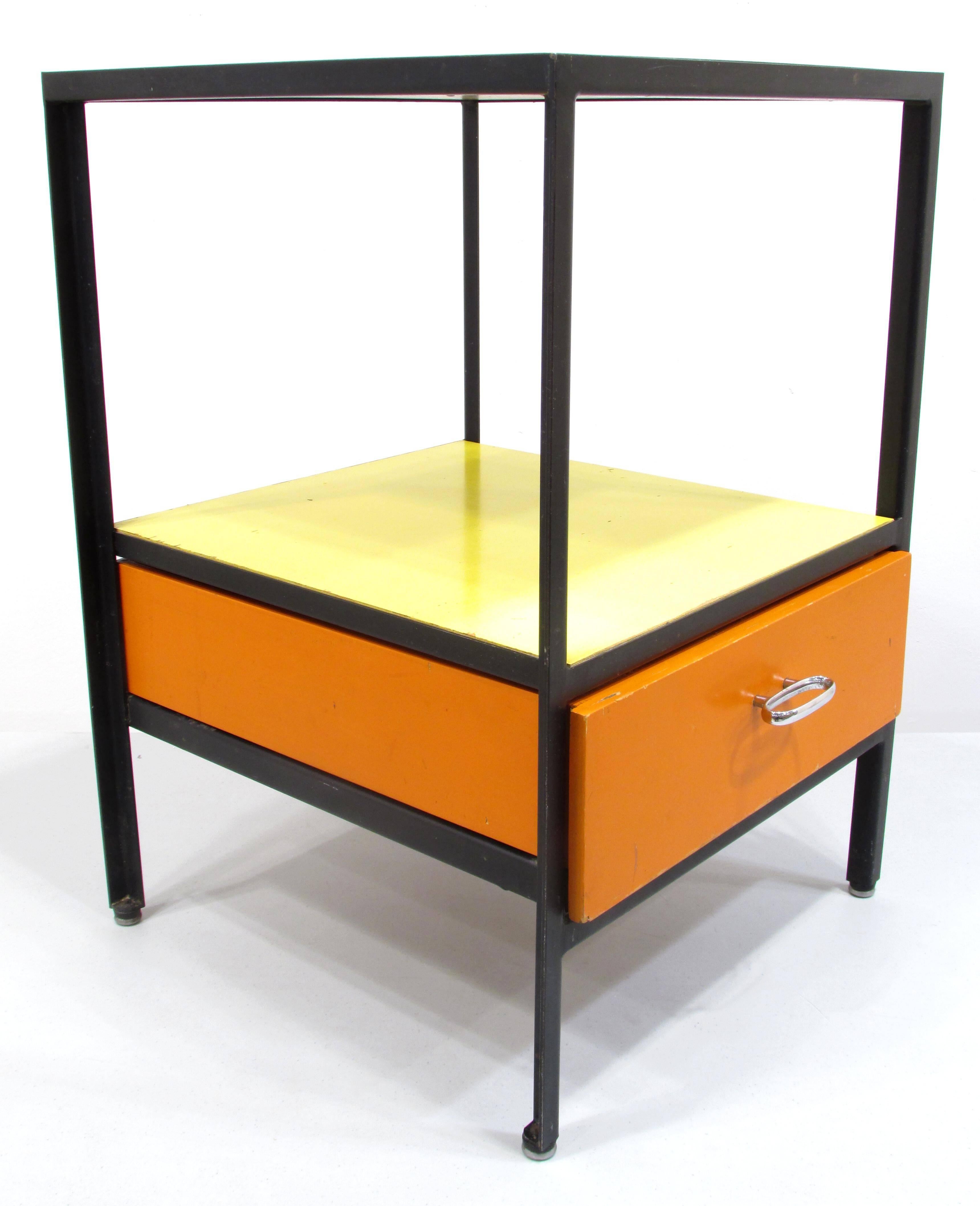 Mid-Century Modern George Nelson Steel Frame Side Table