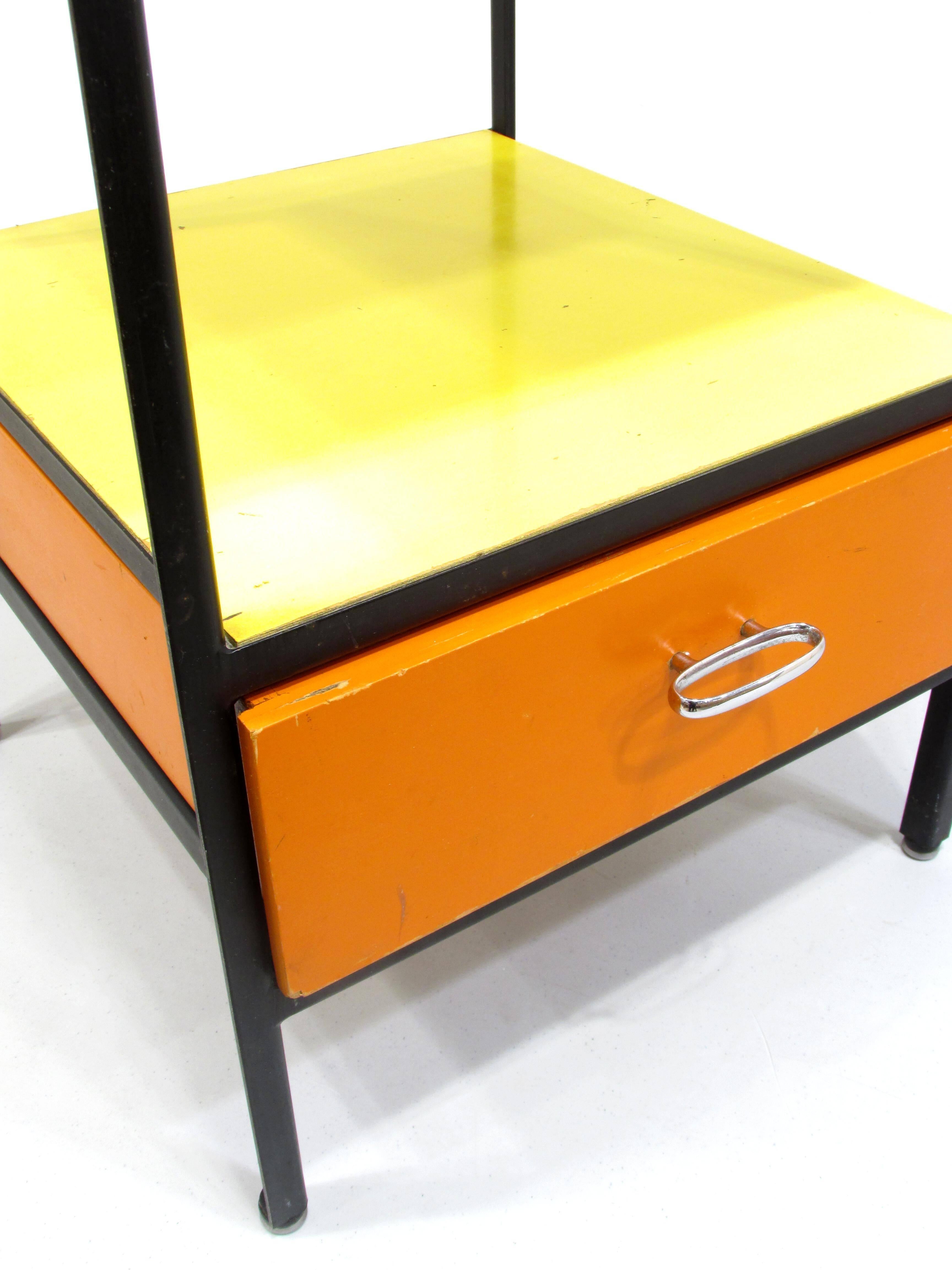 Laminated George Nelson Steel Frame Side Table