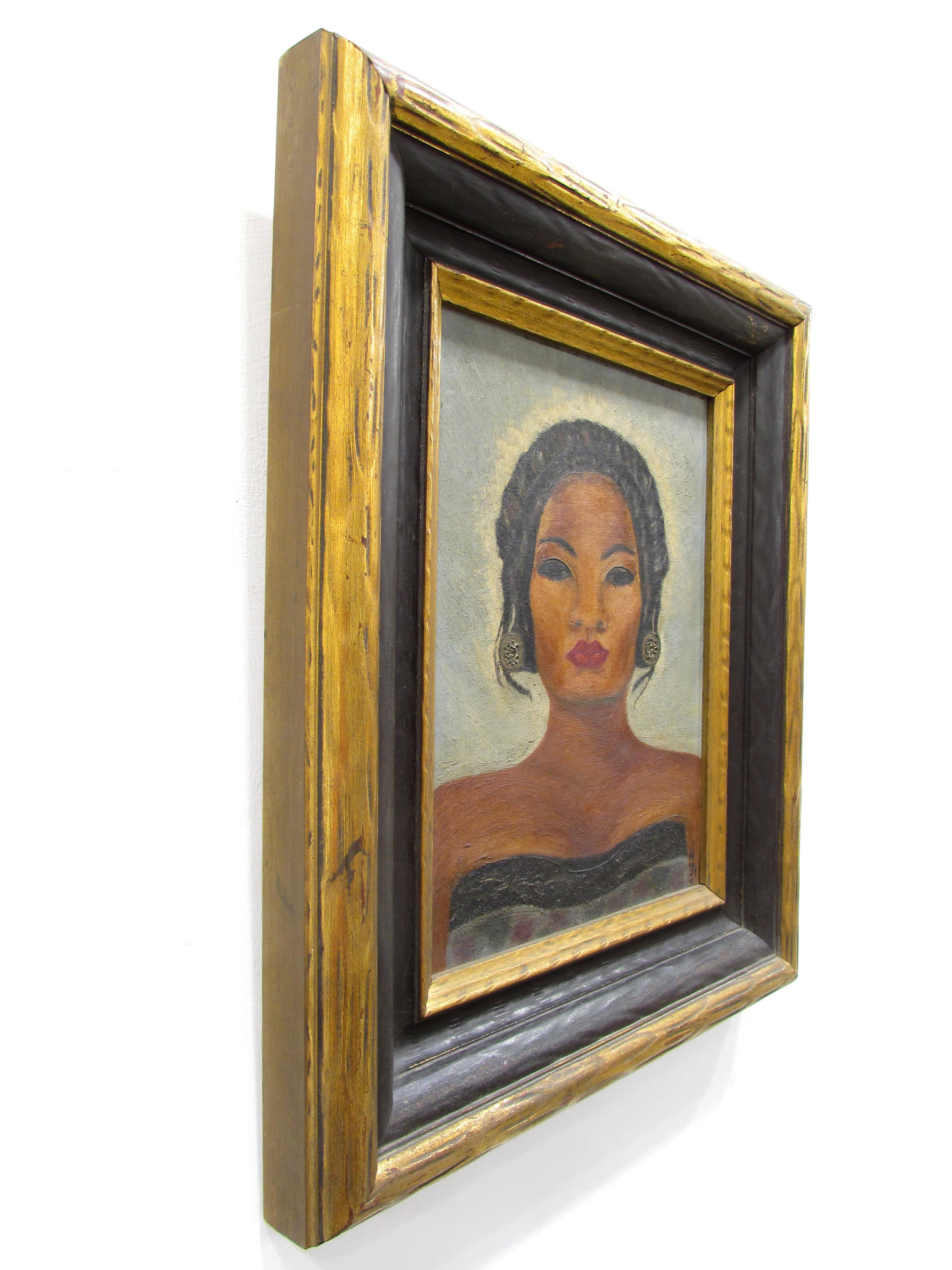 Early 20th Century Exotic Island Portrait For Sale