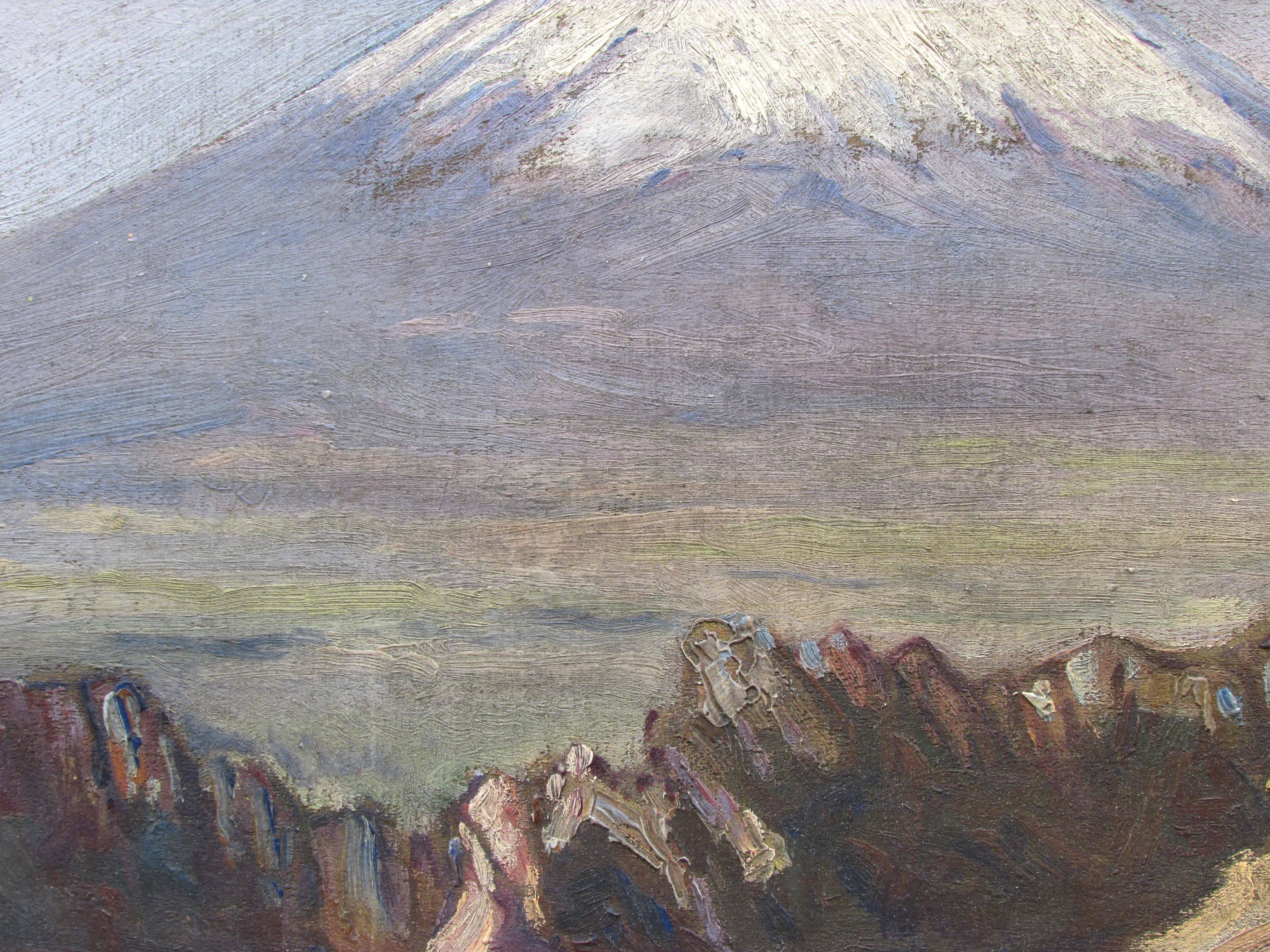 mount fuji oil painting