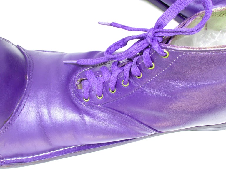 Vintage Purple Ball Toe Clown Shoes For Sale at 1stdibs