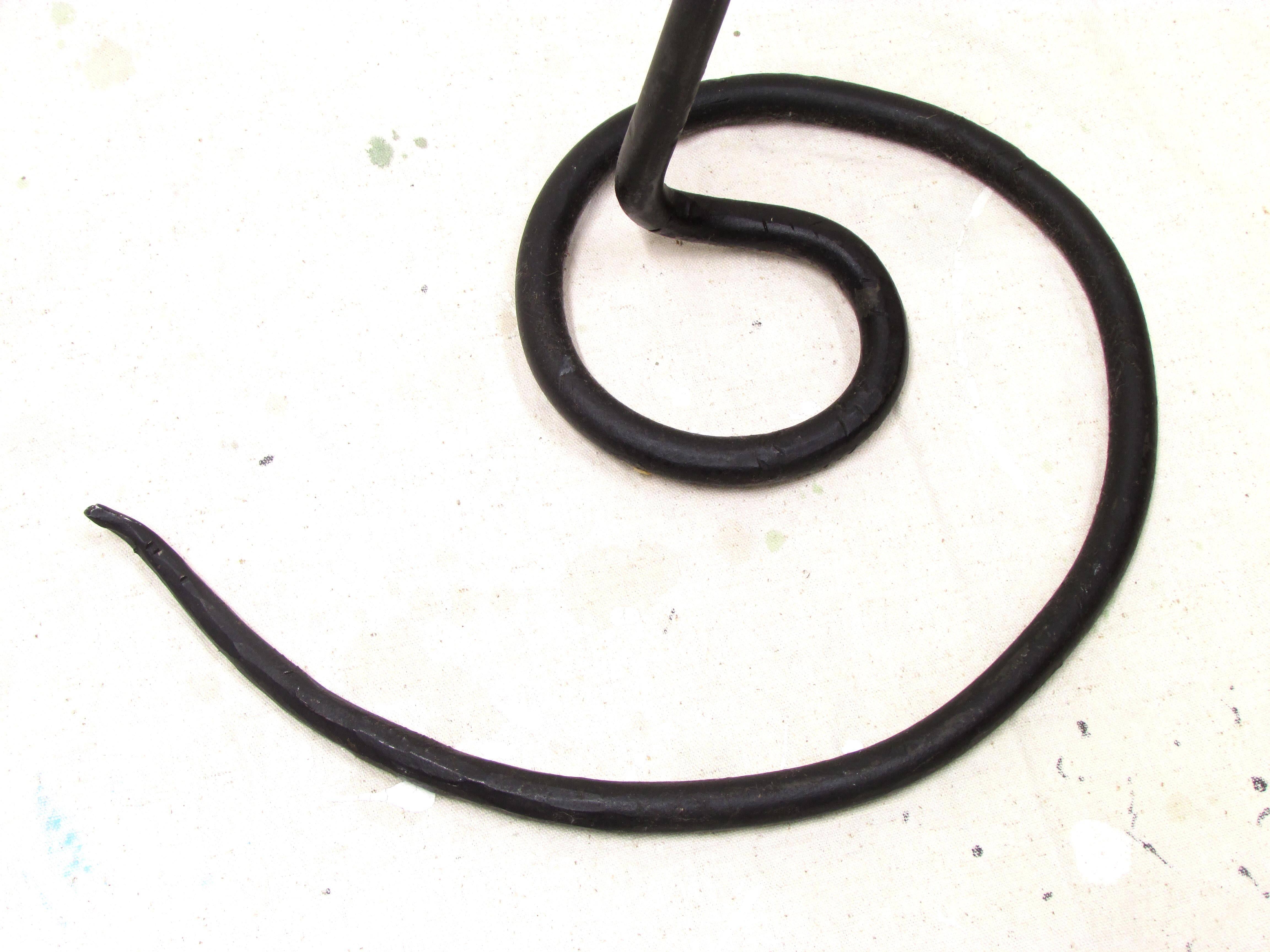 20th Century Wrought Iron Snake Umbrella or Cane Stand For Sale