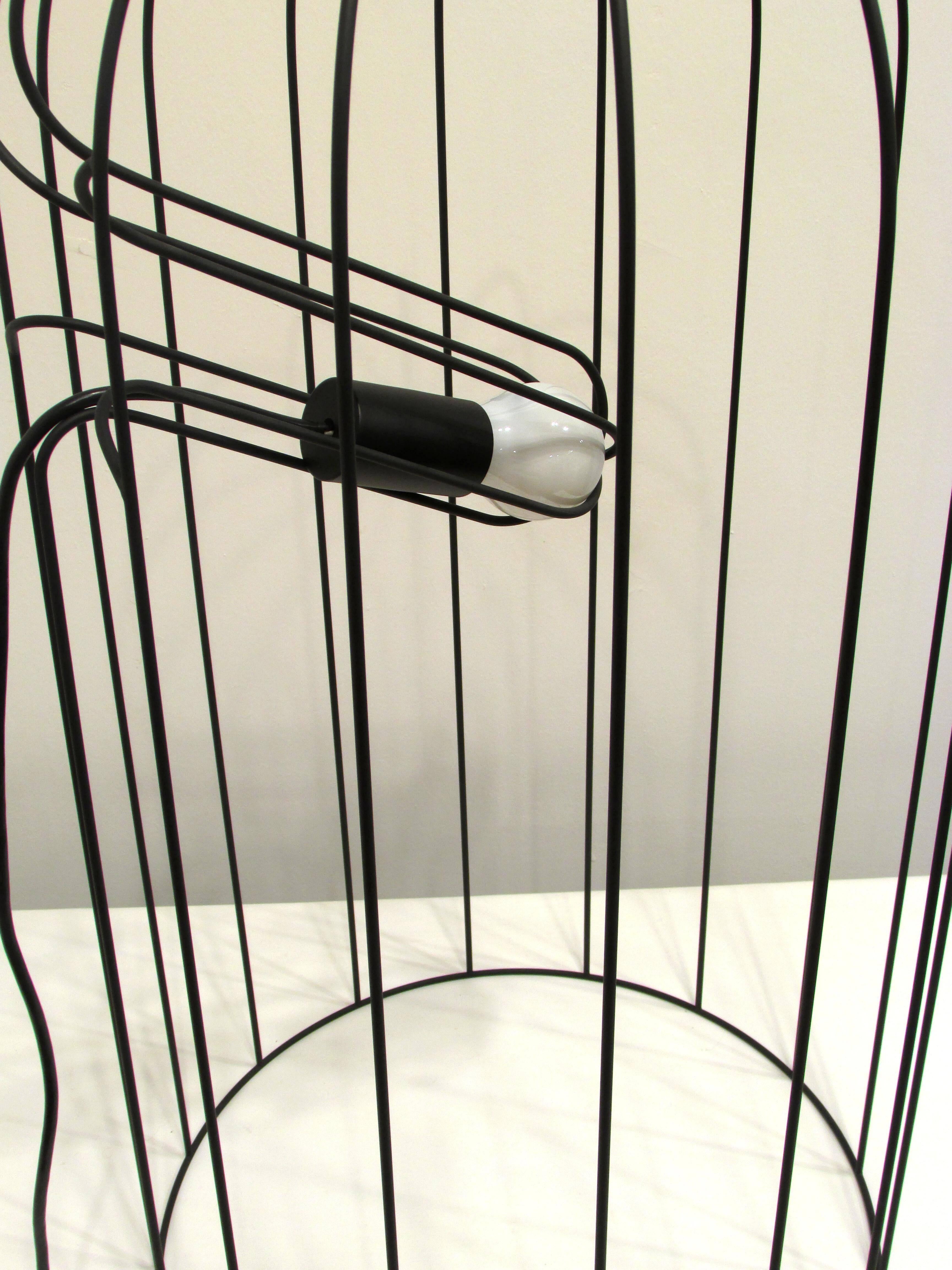 Painted Thin Lines Lamp by Nendo For Sale