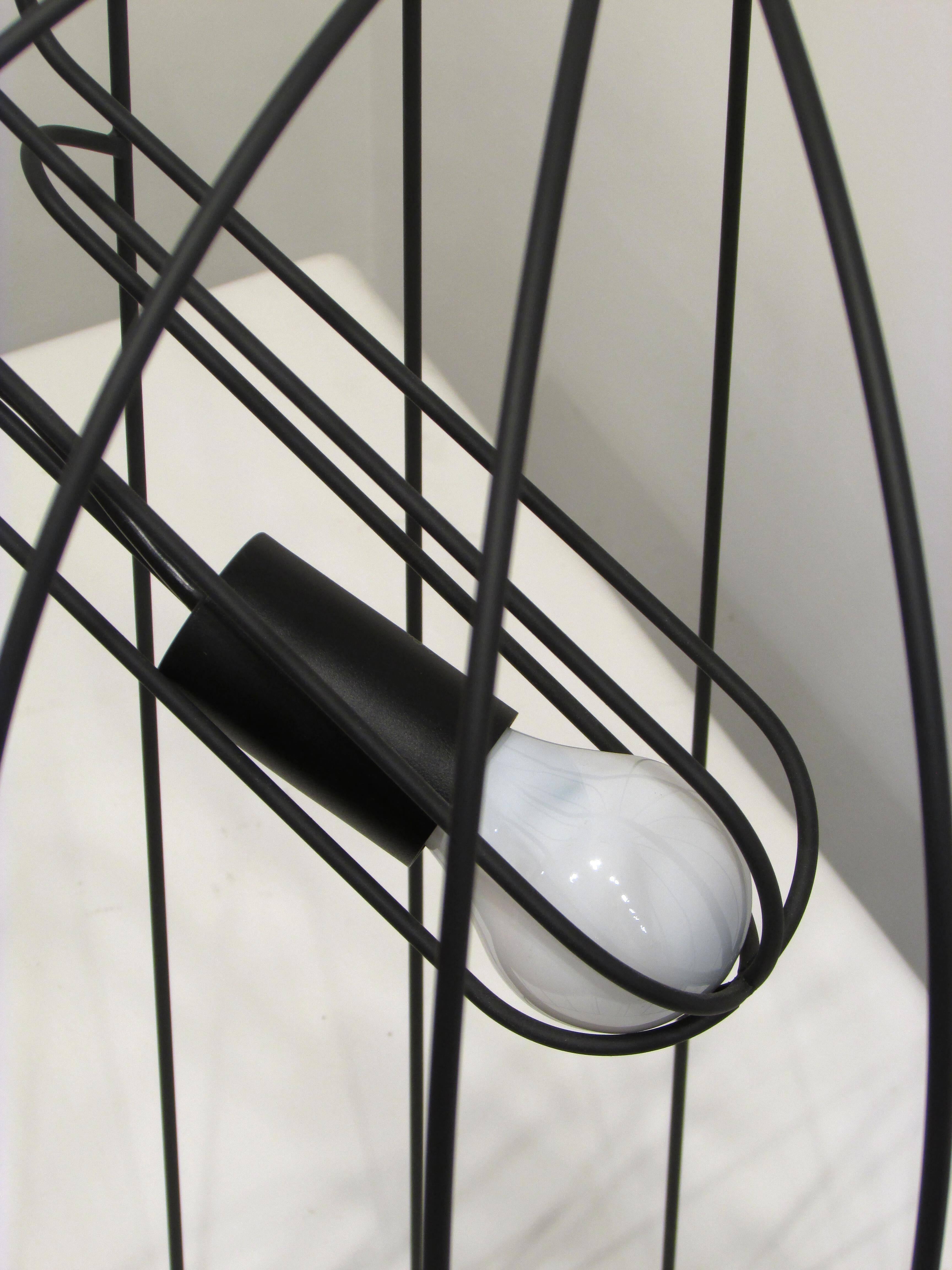 Metal Thin Lines Lamp by Nendo For Sale