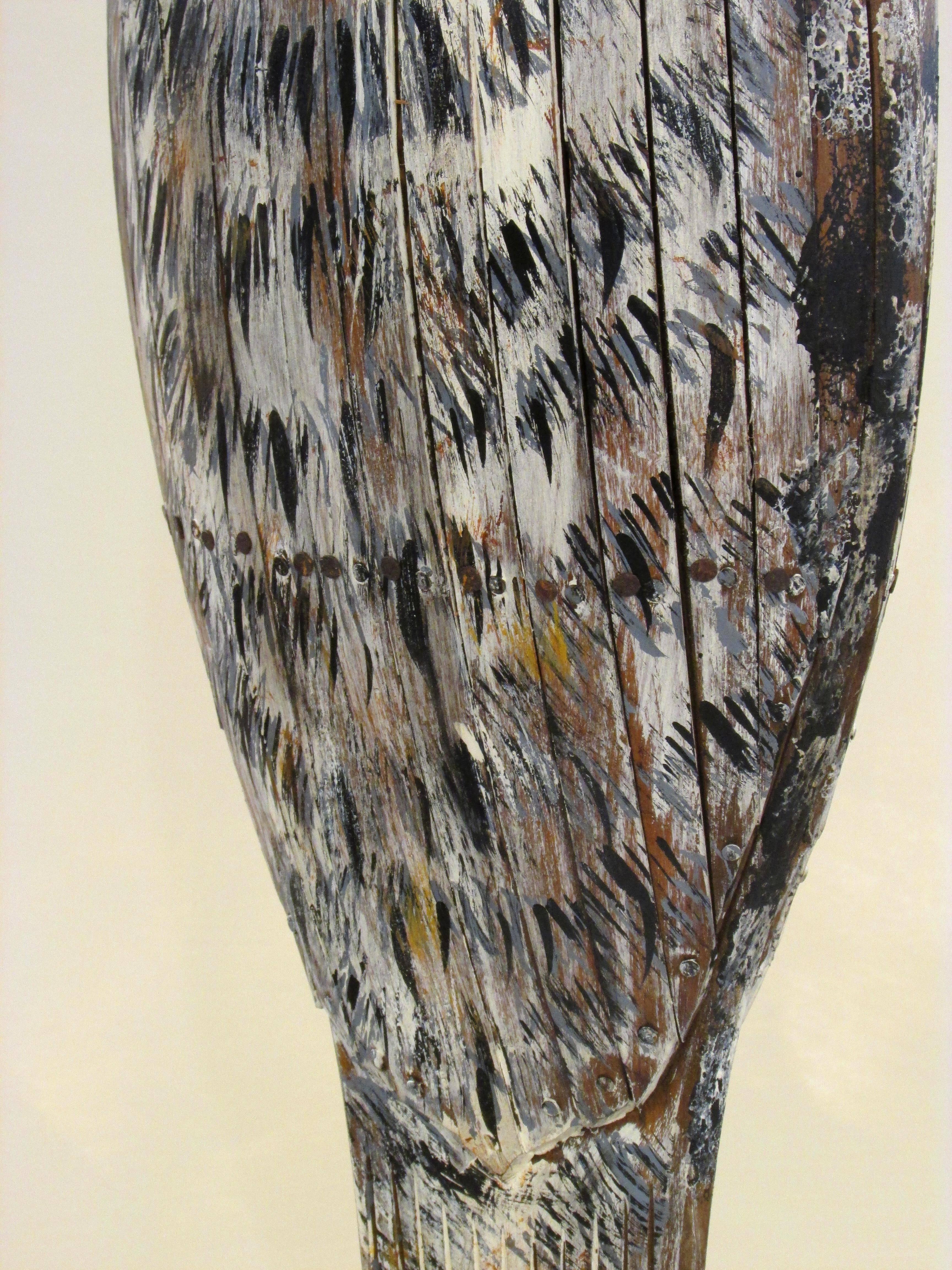 20th Century Hanging Carved and Painted Owl Decoy