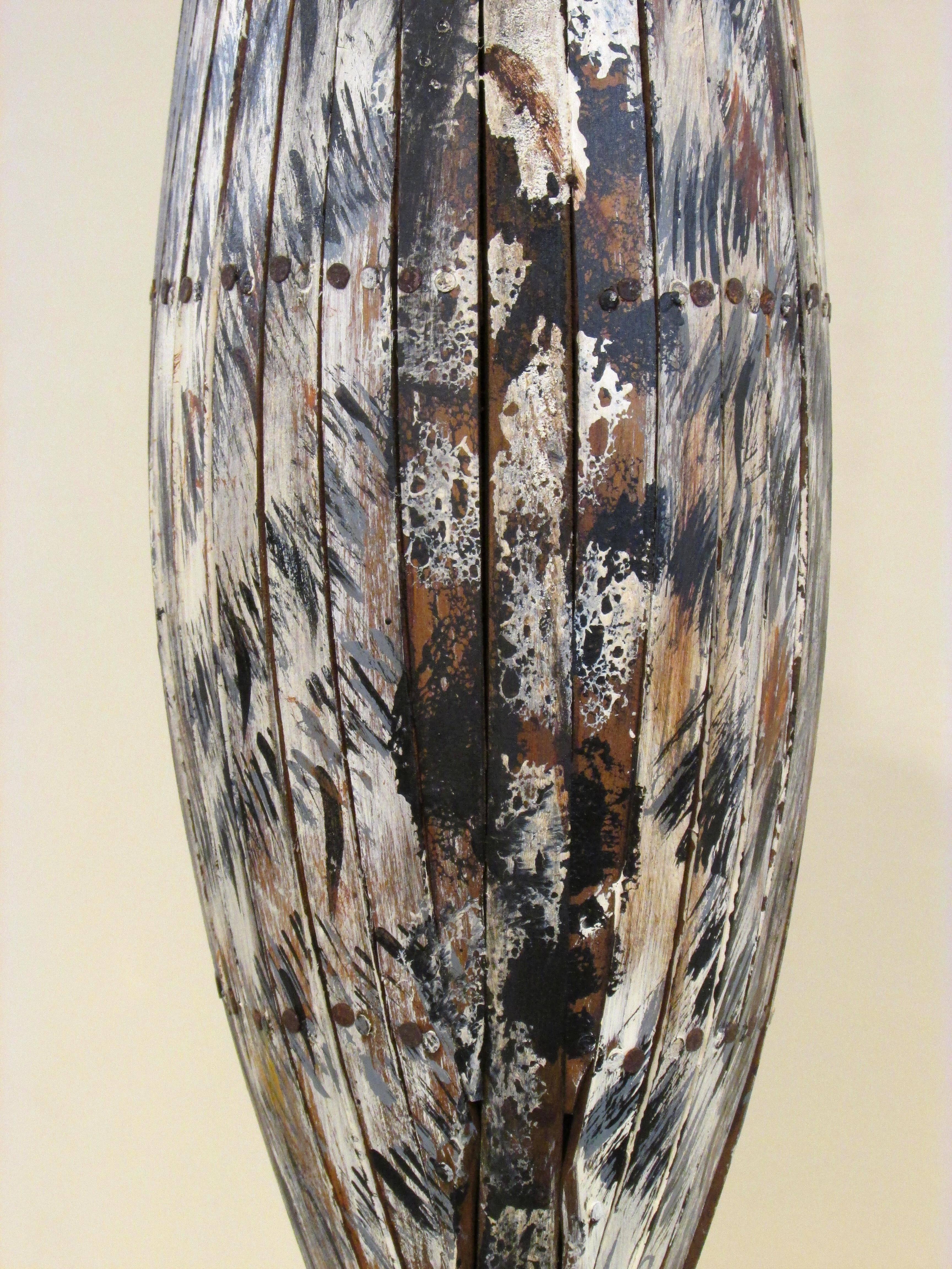 Leather Hanging Carved and Painted Owl Decoy