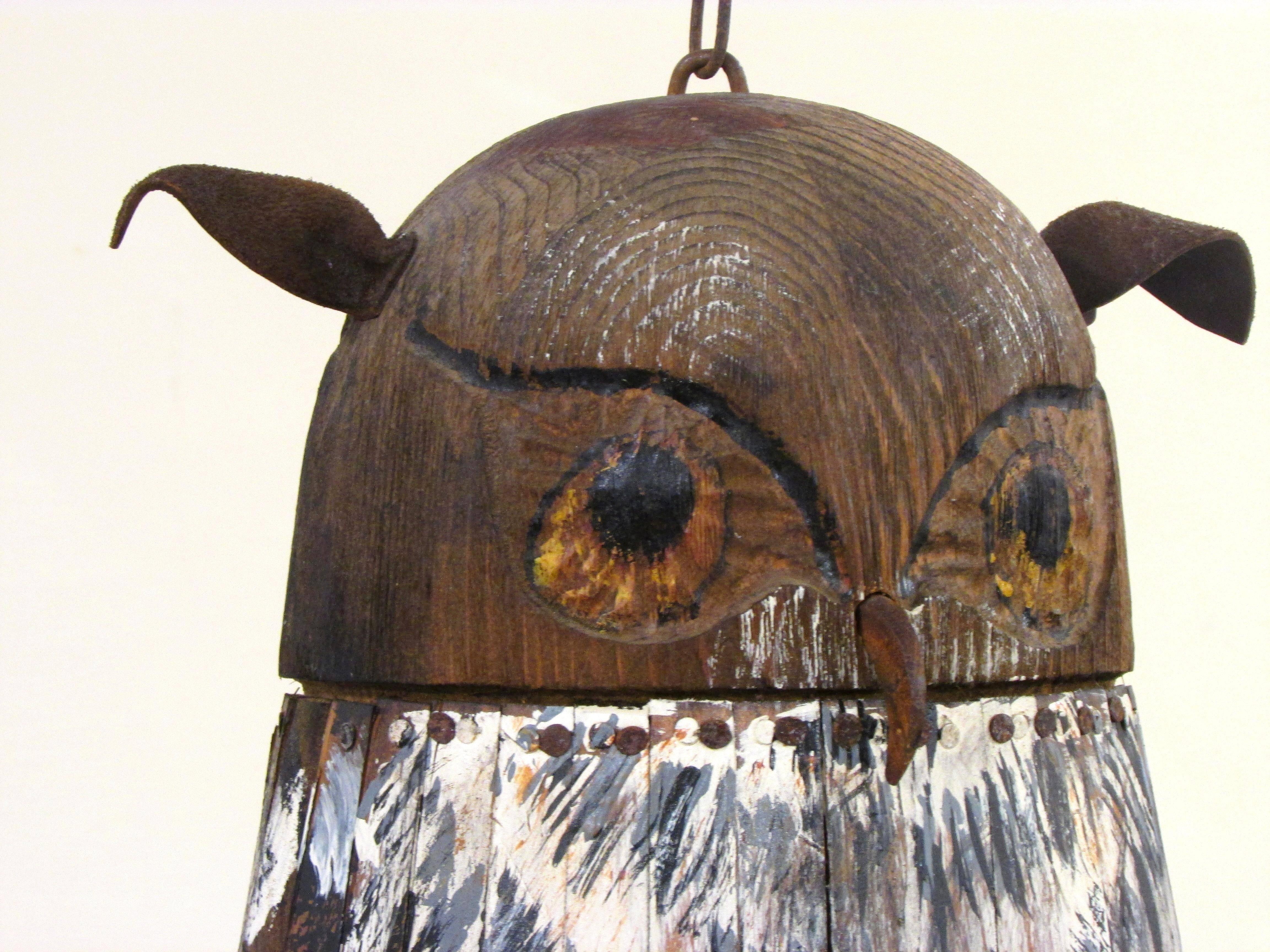 American Hanging Carved and Painted Owl Decoy