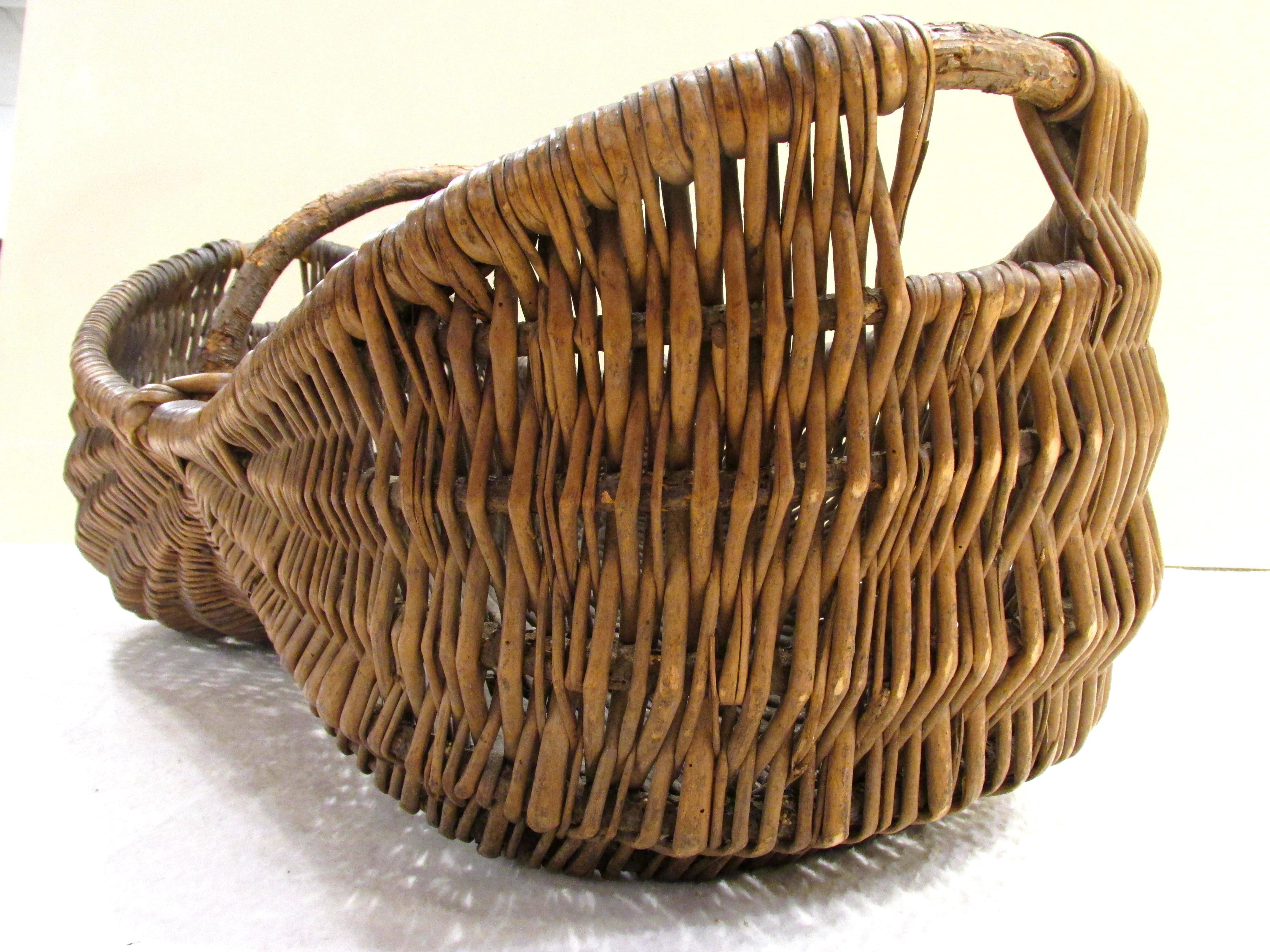 Willow Large Antique Gathering Basket