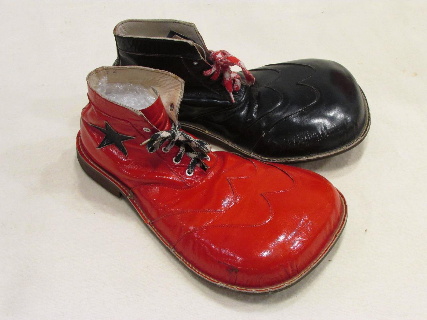 vintage leather clown shoes
