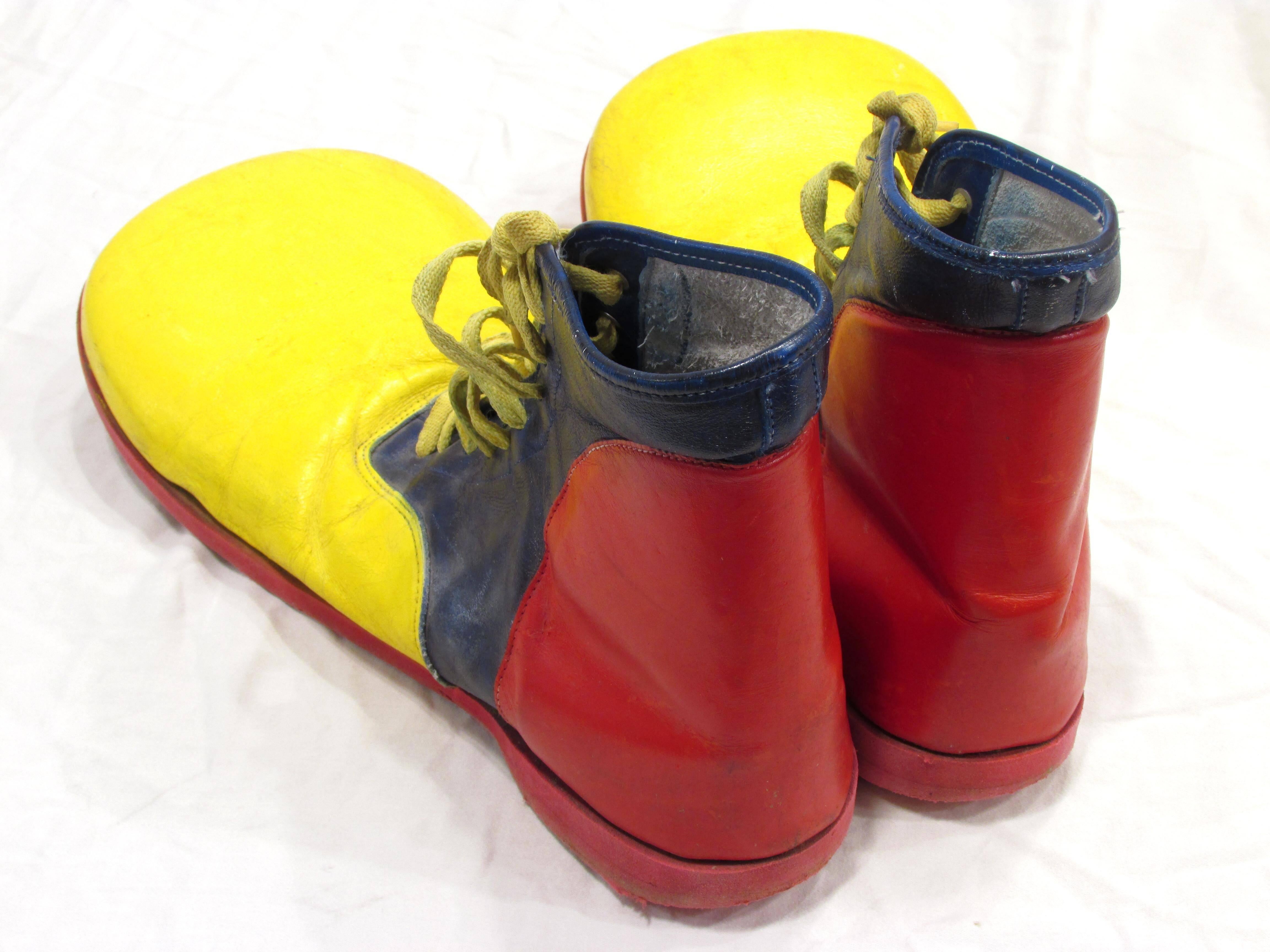 American Big Yellow, Red and Blue Clown Shoes