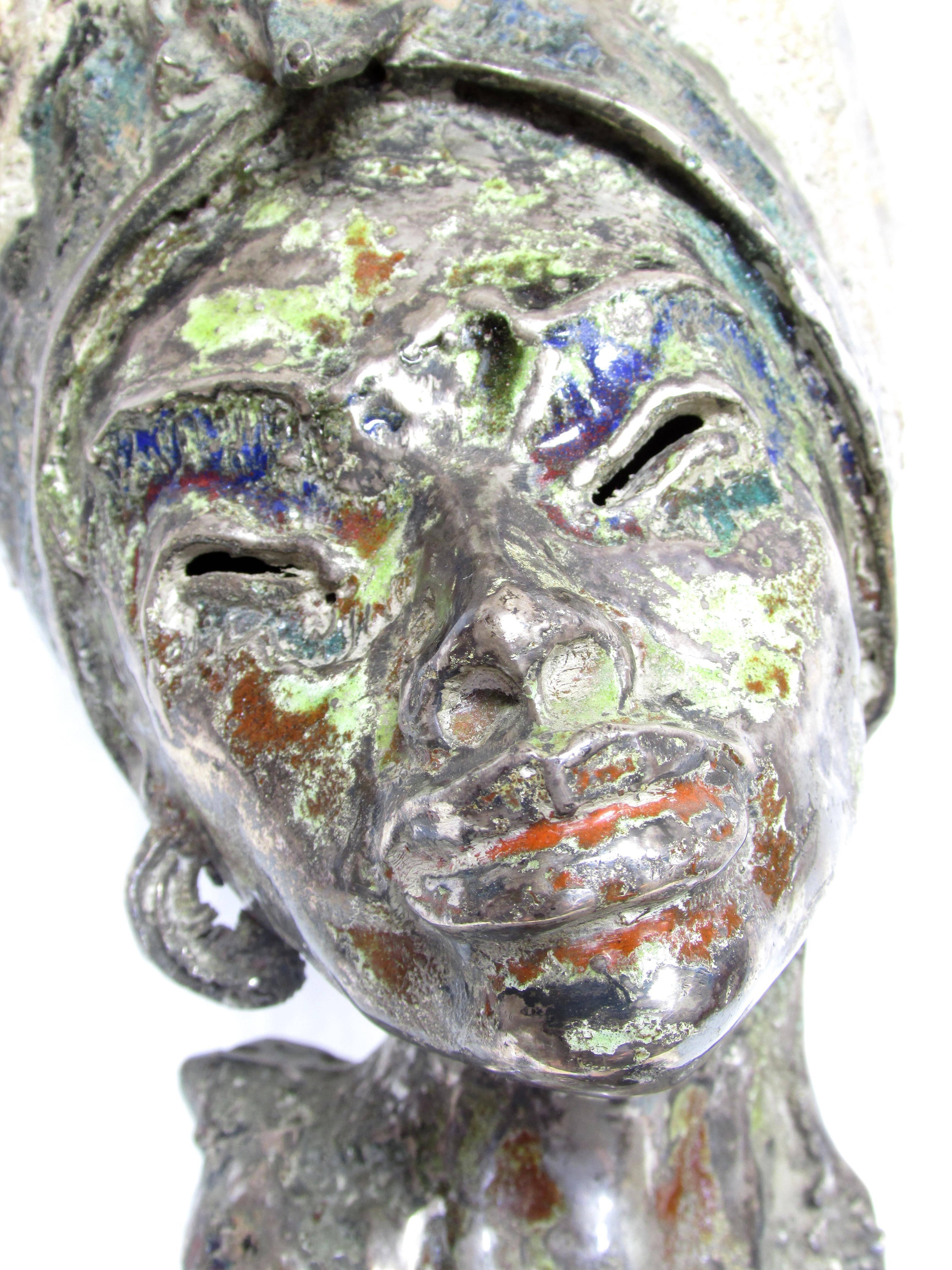 Quartz and Silver Goddess by Aurelio Teno For Sale 3
