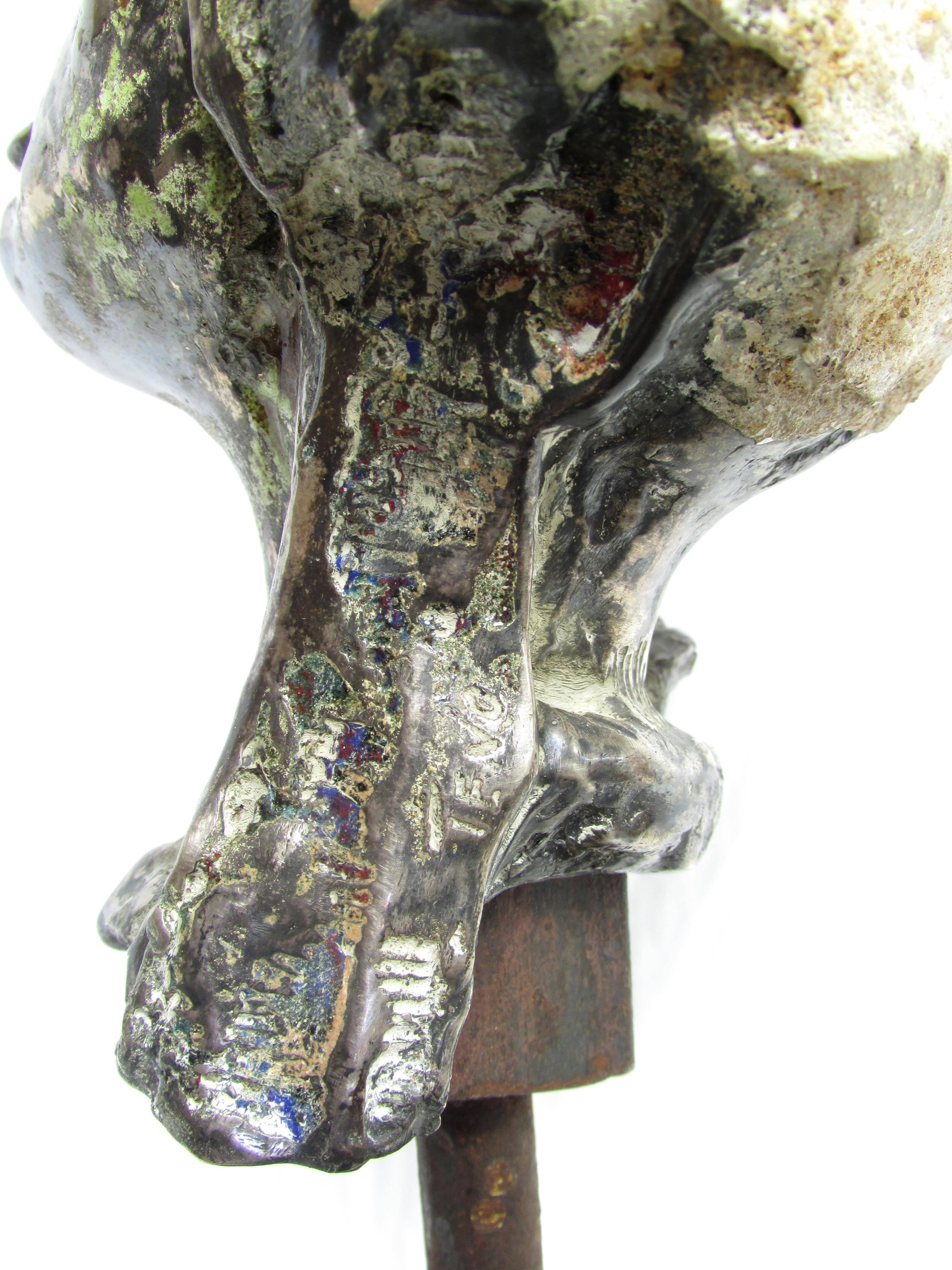 Quartz and Silver Goddess by Aurelio Teno For Sale 4